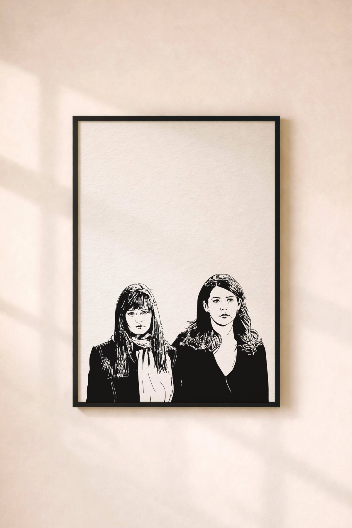 Gilmore Girls Lorelai & Rory Portrait Print | Minimalist TV Wall Art