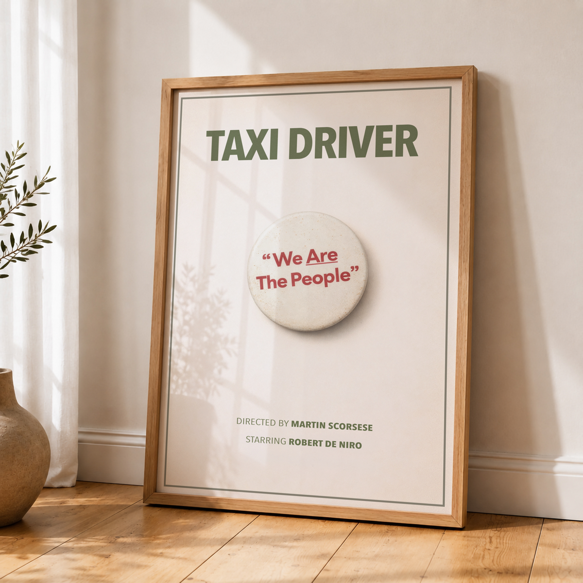 Taxi Driver Minimalist Movie Poster Art Print | Martin Scorsese Film Wall Art