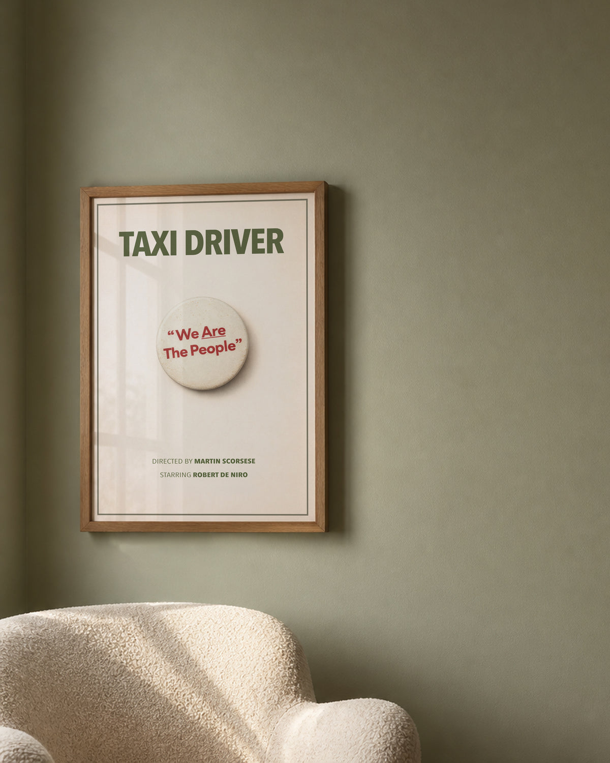 Taxi Driver Minimalist Movie Poster Art Print | Martin Scorsese Film Wall Art