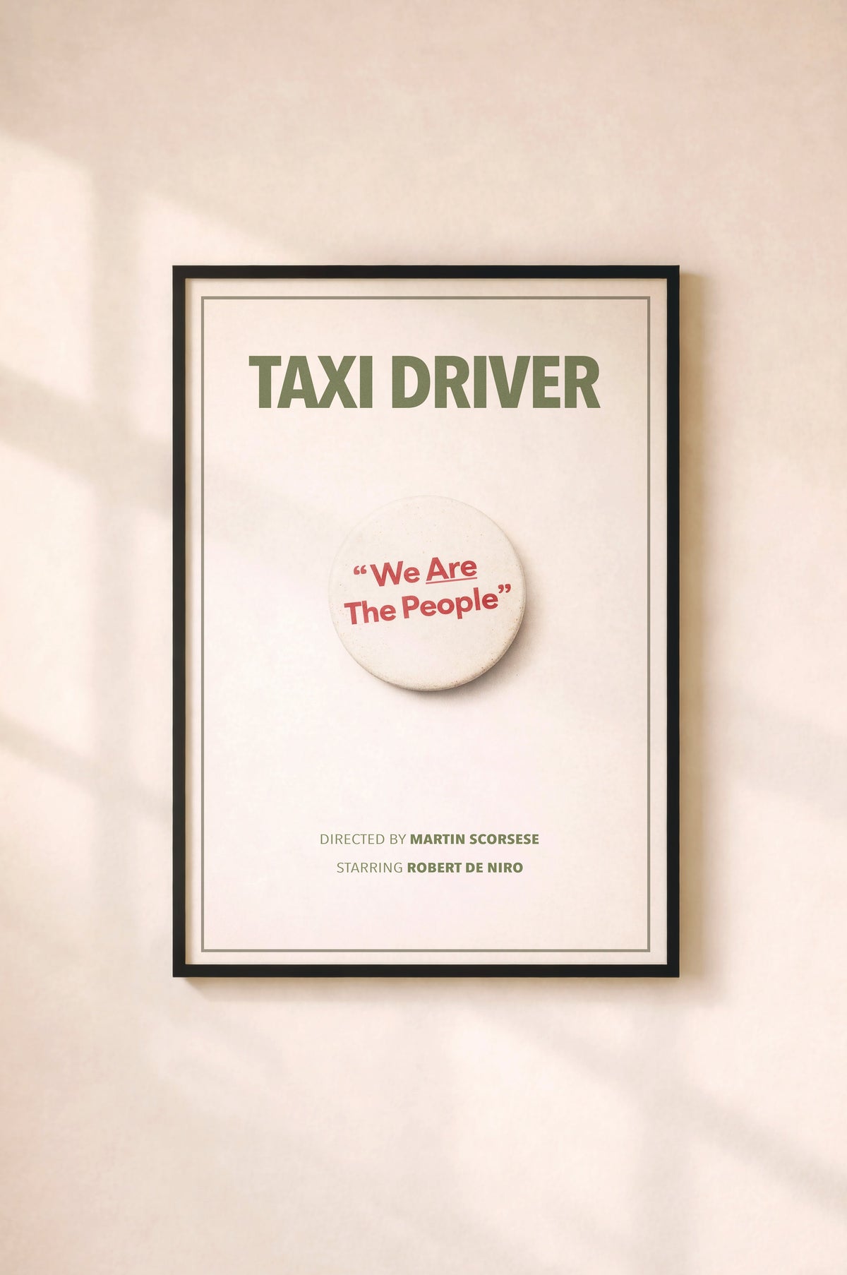 Taxi Driver Minimalist Movie Poster Art Print | Martin Scorsese Film Wall Art