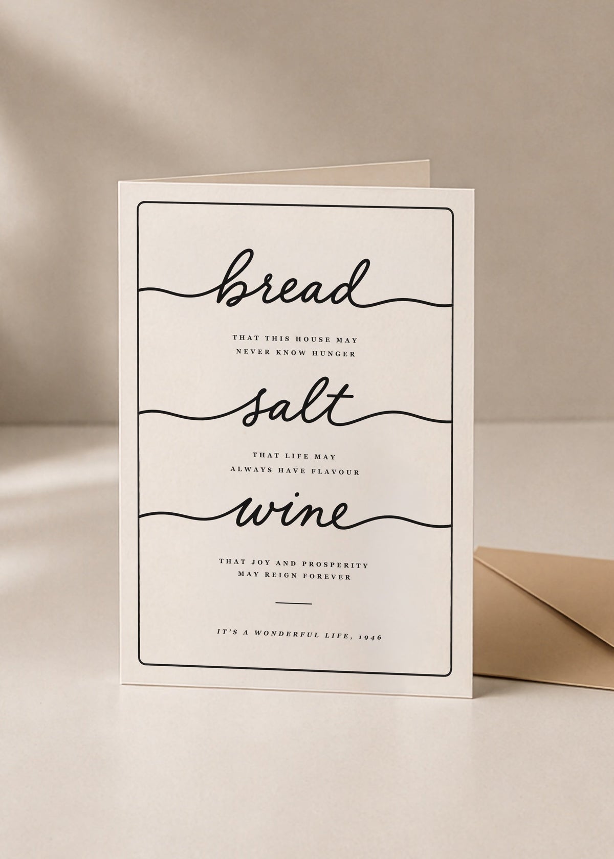 Bread Salt Wine Housewarming Card | It’s a Wonderful Life