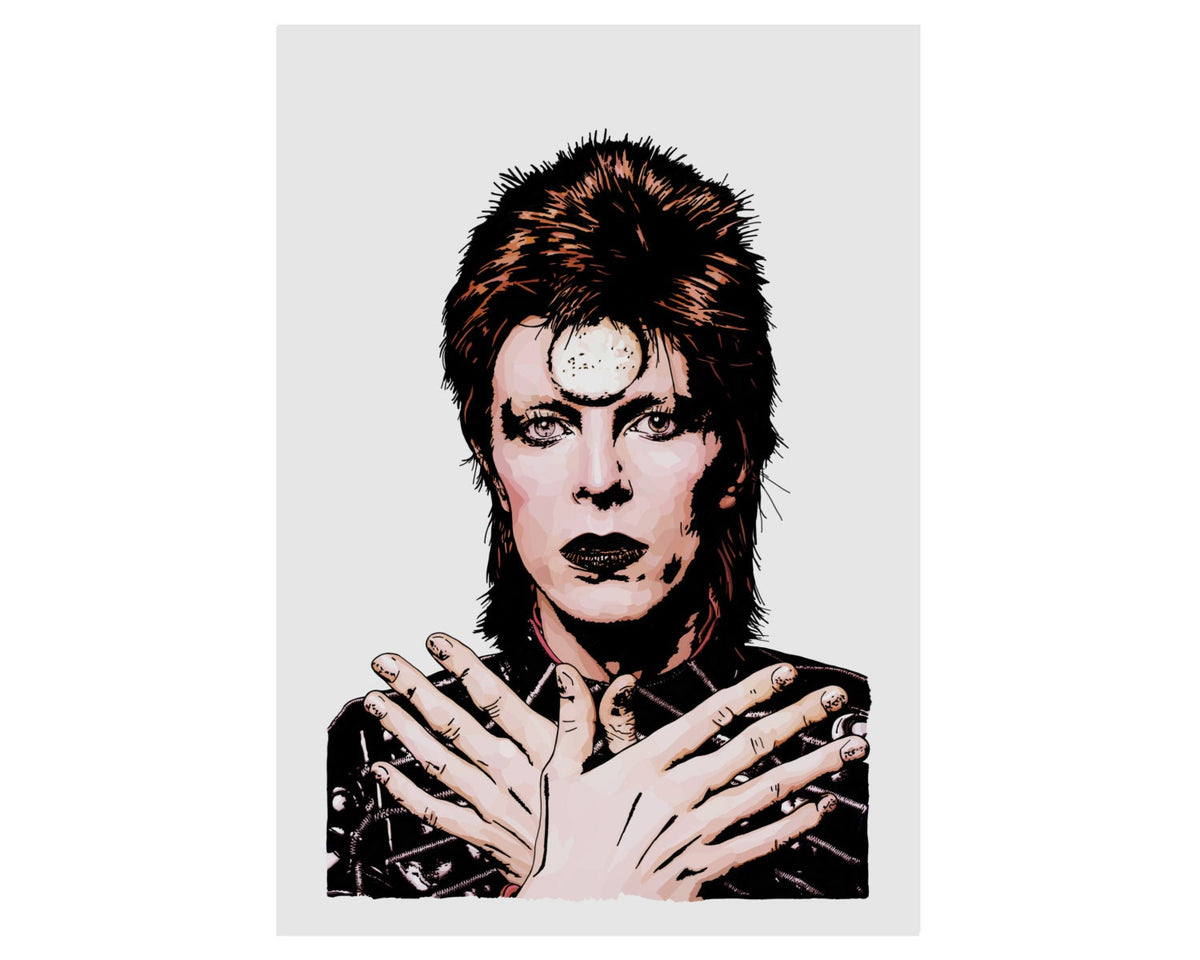 David Bowie Portrait Print - Ziggy Stardust -  Music Icon Giclée Print Wall Art — image 9