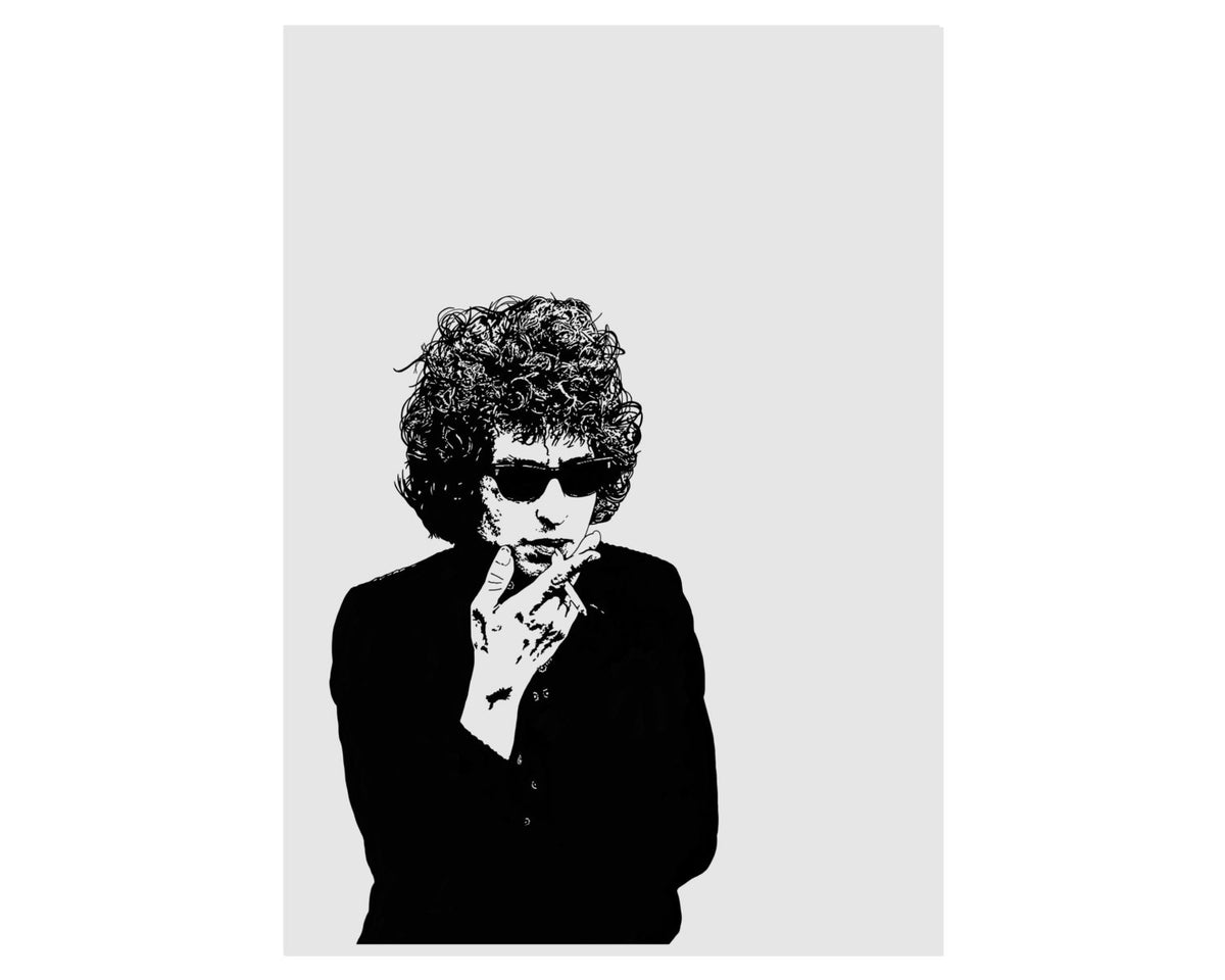 Bob Dylan Art Print - Minimalist Black & White Hand-Drawn Music Icon Poster, Retro Wall Art Gift for Folk Rock and 60s Music Fans — image 6
