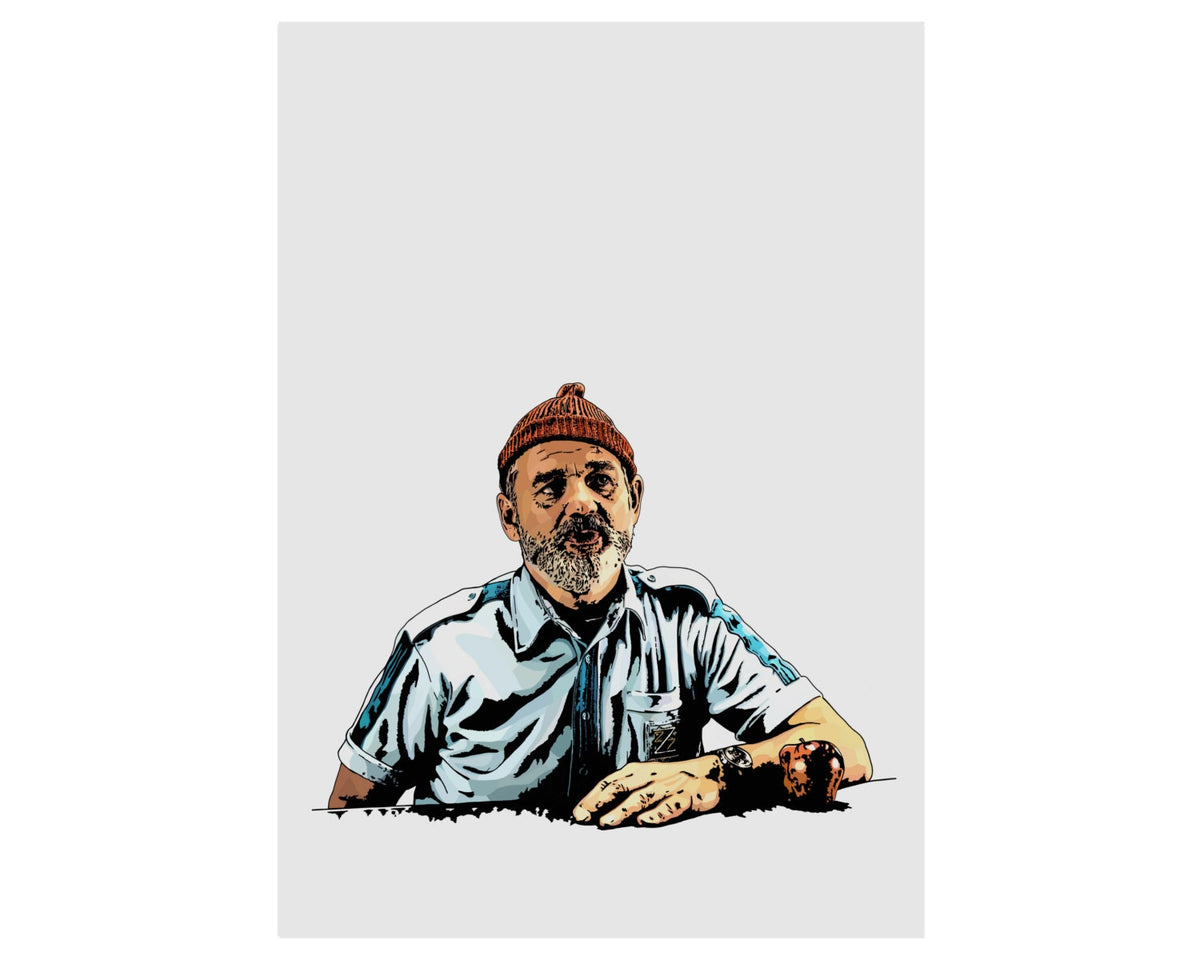 Bill Murray - The Life Aquatic With Steve Zissou Art Print – Wes Anderson Film Poster, Hand-Drawn Wall Art — image 7