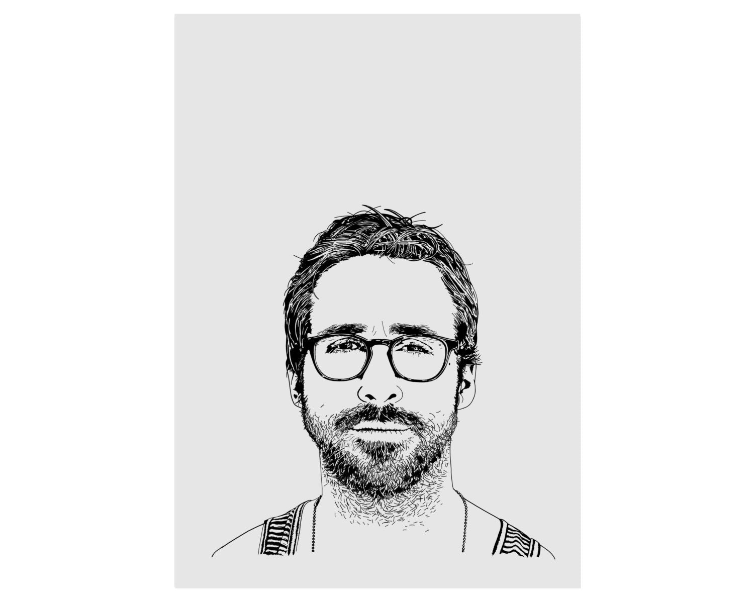 Ryan Gosling Portrait Print - Hey Girl - Giclée Wall Art Poster Print — image 6