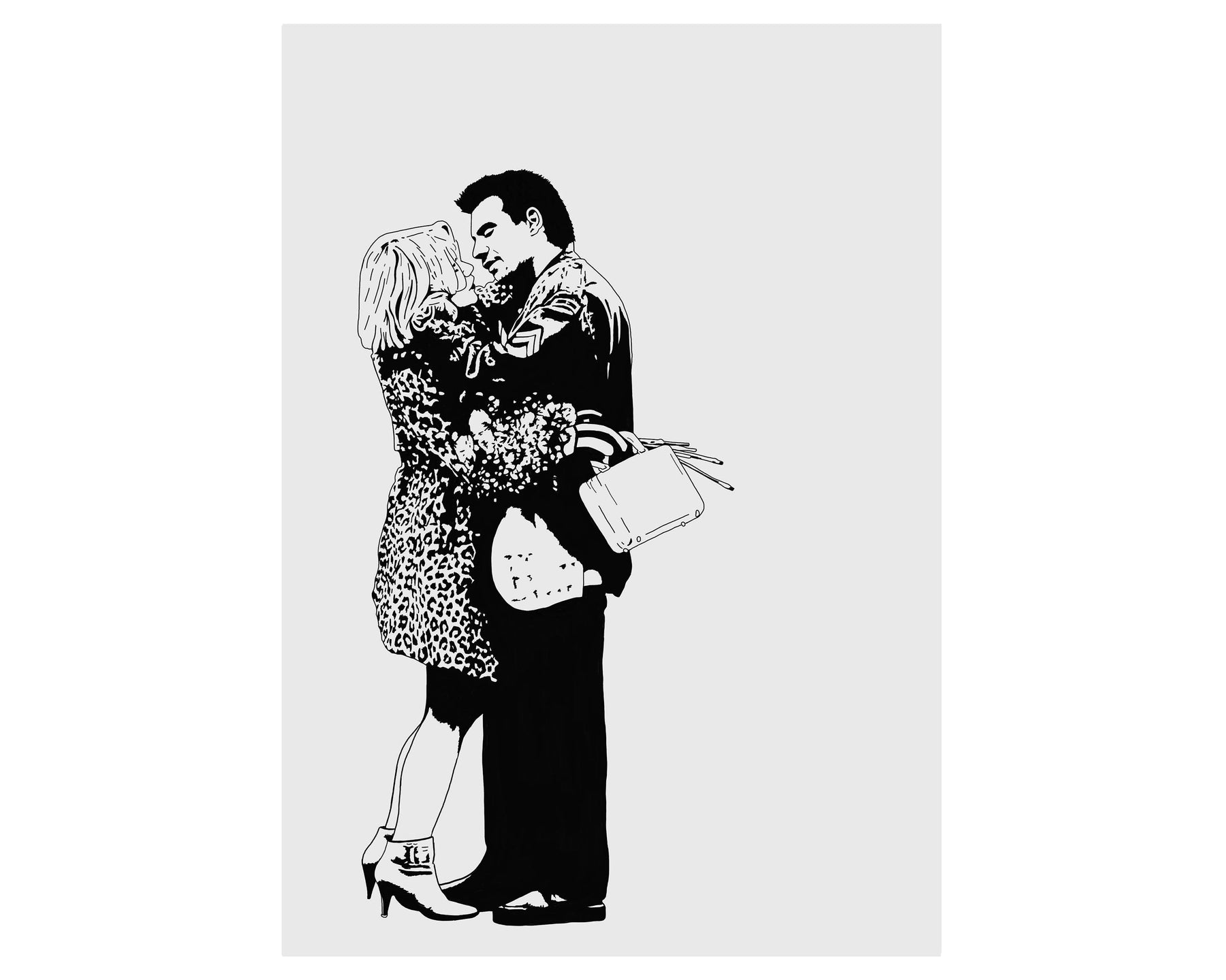 True Romance Clarence & Alabama Portrait Print – 90s Cult Film Minimalist Giclée Wall Art — image 10