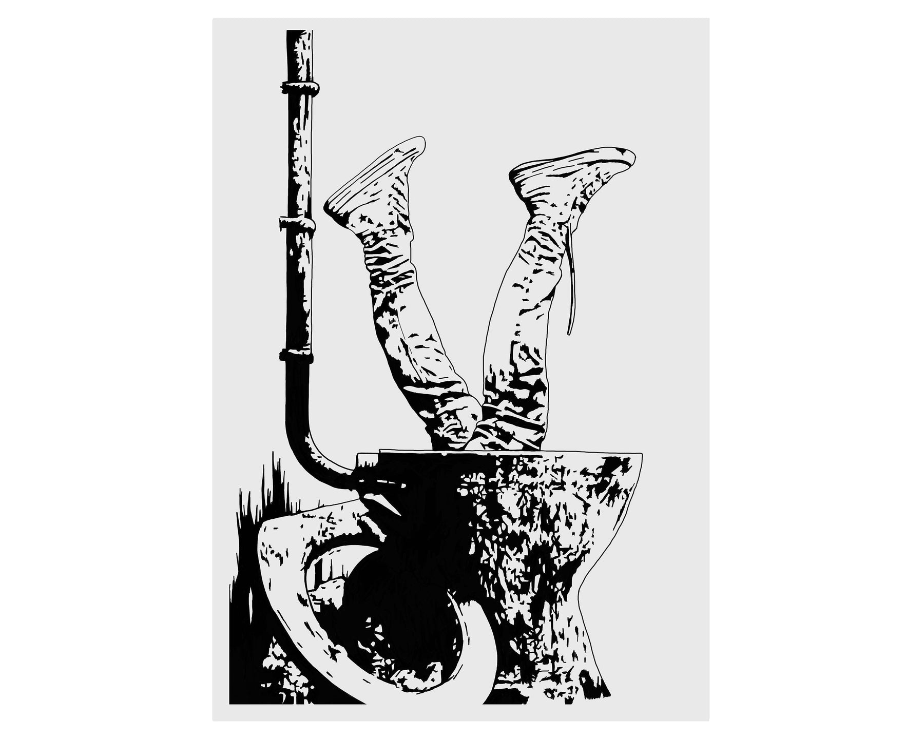 Trainspotting Minimalist Movie Poster – Toilet Scene Illustration Giclée Print, Cult Film Wall Art — image 10