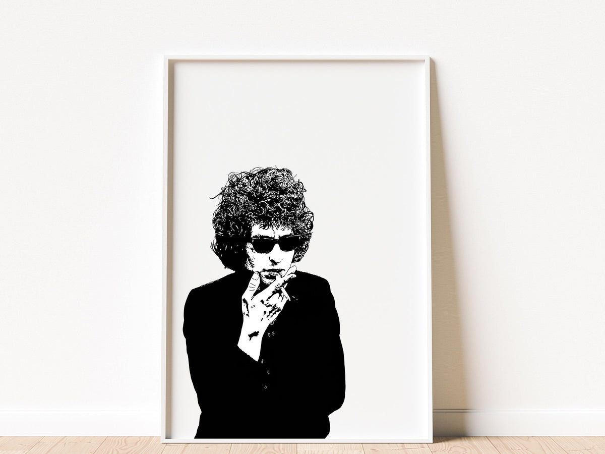 Bob Dylan Art Print - Minimalist Black & White Hand-Drawn Music Icon Poster, Retro Wall Art Gift for Folk Rock and 60s Music Fans — image 10