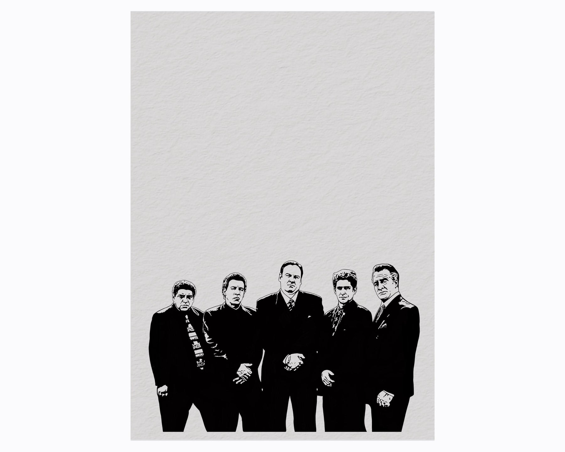 The Sopranos Family Portrait Giclée Print – Hand-Drawn Minimalist Wall Art — image 8