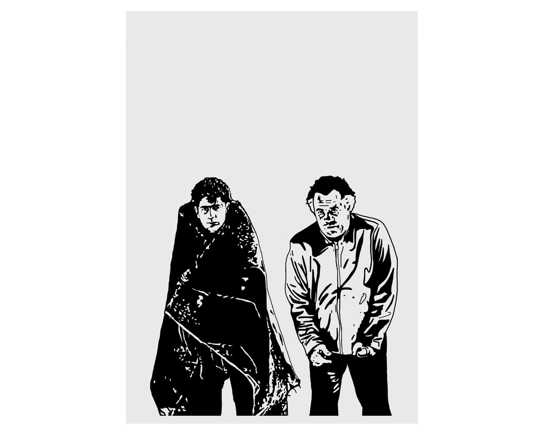 PINE BARRENS - The Sopranos Portrait Print - Minimalist Poster with Paulie & Christopher Hand-Drawn Cult TV Wall Art Giclée Print — image 8
