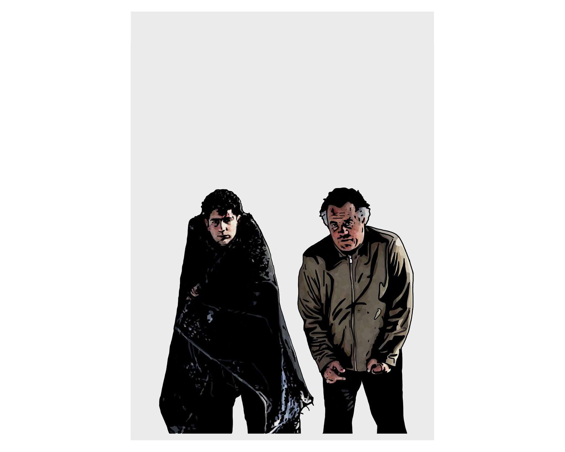 PINE BARRENS - The Sopranos Portrait Print - Minimalist Poster with Paulie & Christopher Hand-Drawn Cult TV Wall Art Giclée Print — image 7