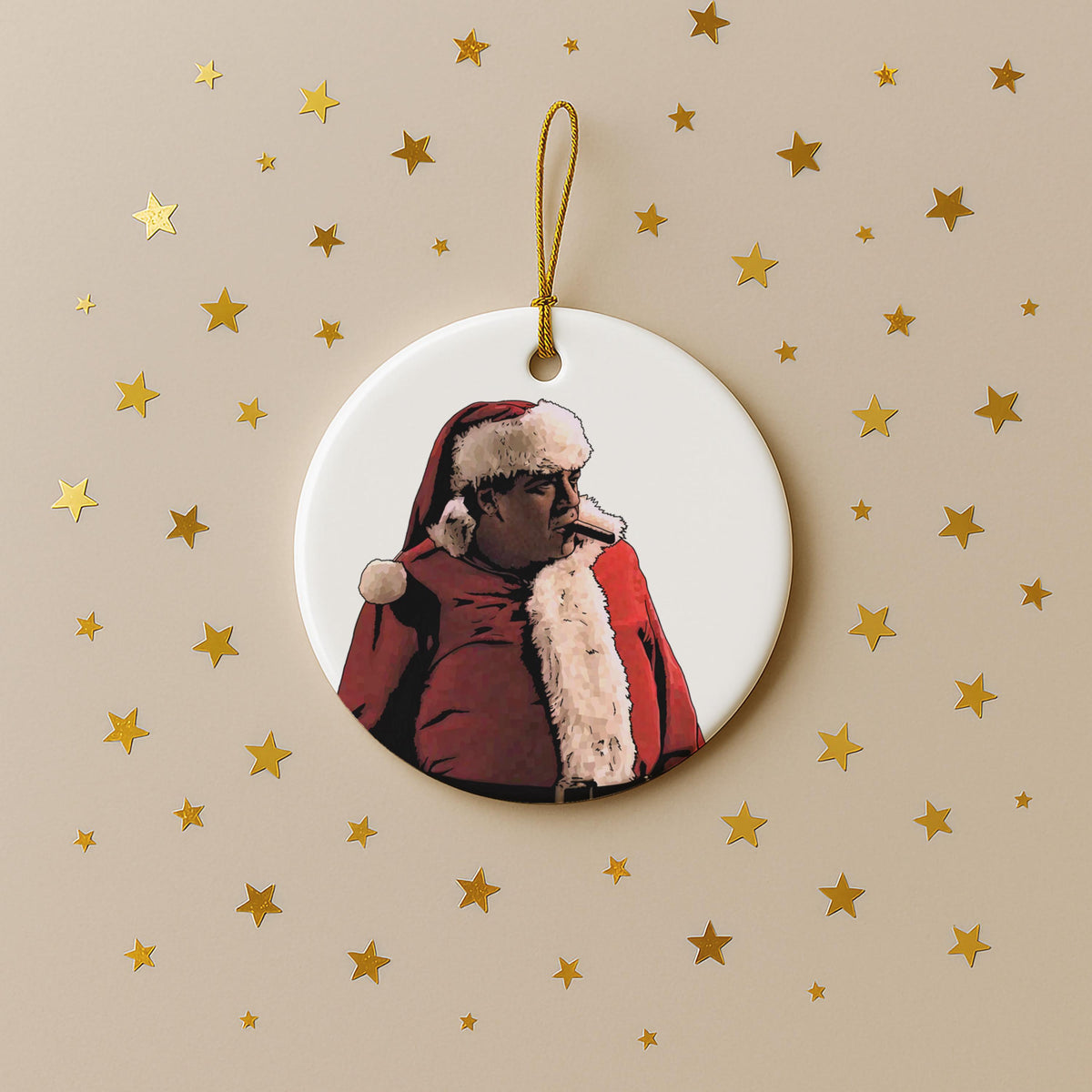 Big Pussy Santa Ceramic Christmas Ornament – Sopranos TV Gift — image 4