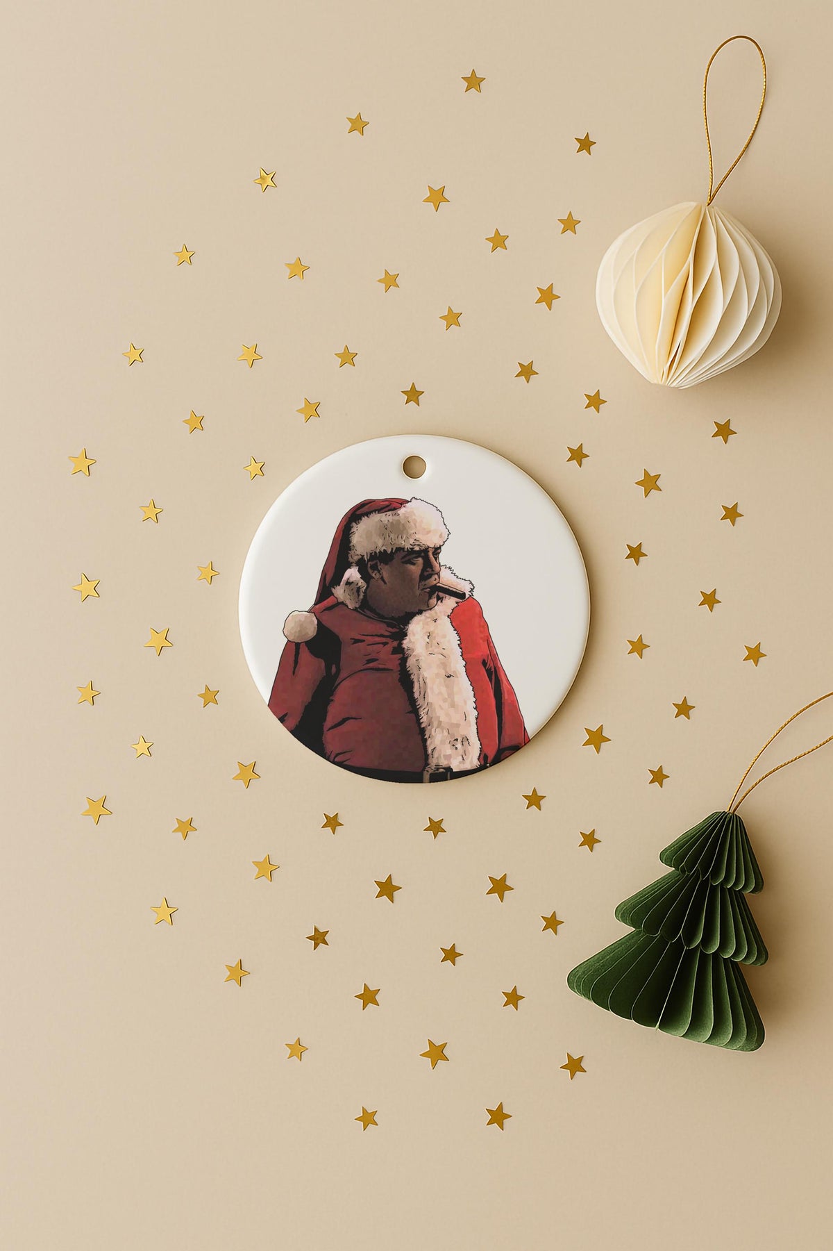 Big Pussy Santa Ceramic Christmas Ornament – Sopranos TV Gift — image 5