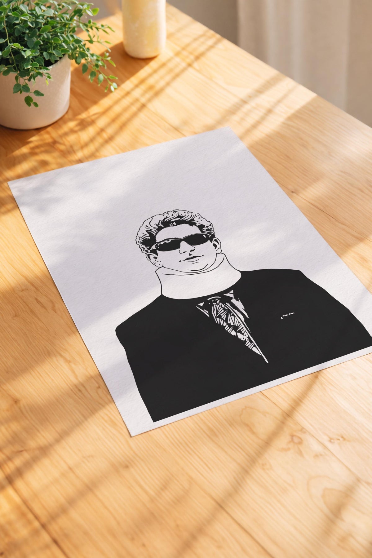 Sopranos Christopher Moltisanti Neck Brace Portrait Print – Cult TV Illustration Giclée — image 6