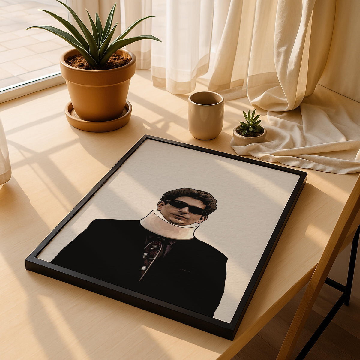 Sopranos Christopher Moltisanti Neck Brace Portrait Print – Cult TV Illustration Giclée — image 10
