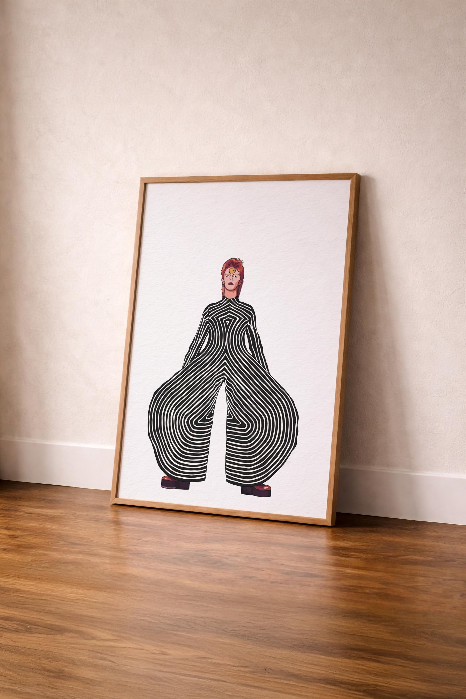 David Bowie Ziggy Stardust Jumpsuit Art Print – Glam Rock Giclée Wall Art — image 7