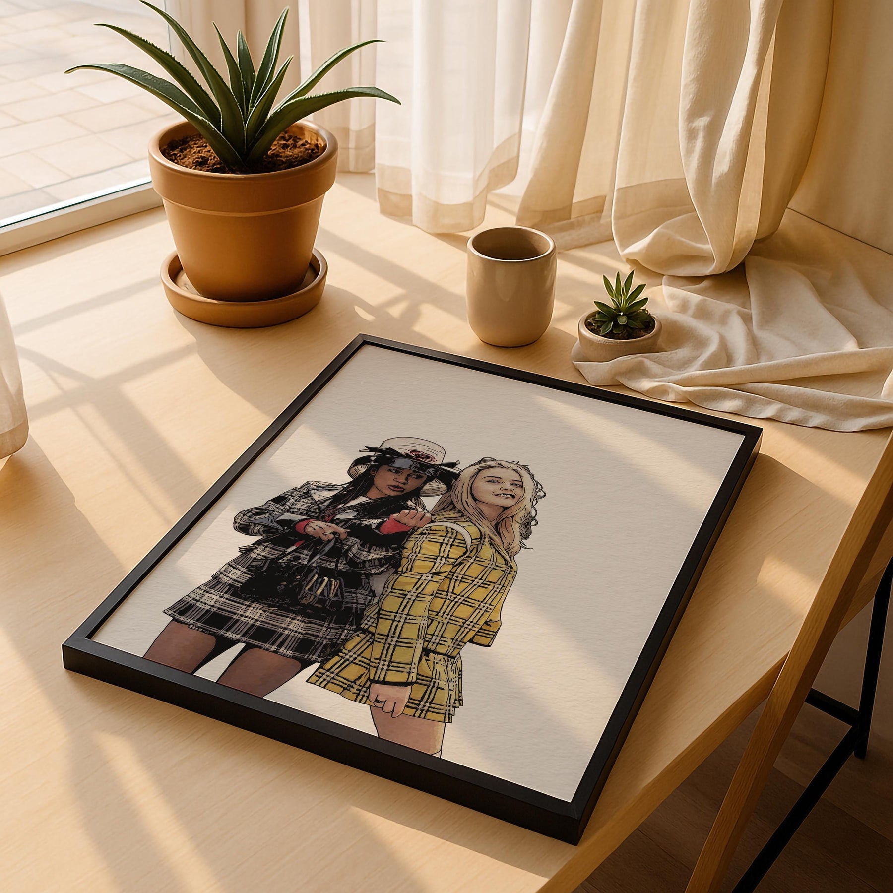 Clueless Cher & Dionne 90s Fashion Film Portrait Illustration – Giclée Wall Art Print — image 7