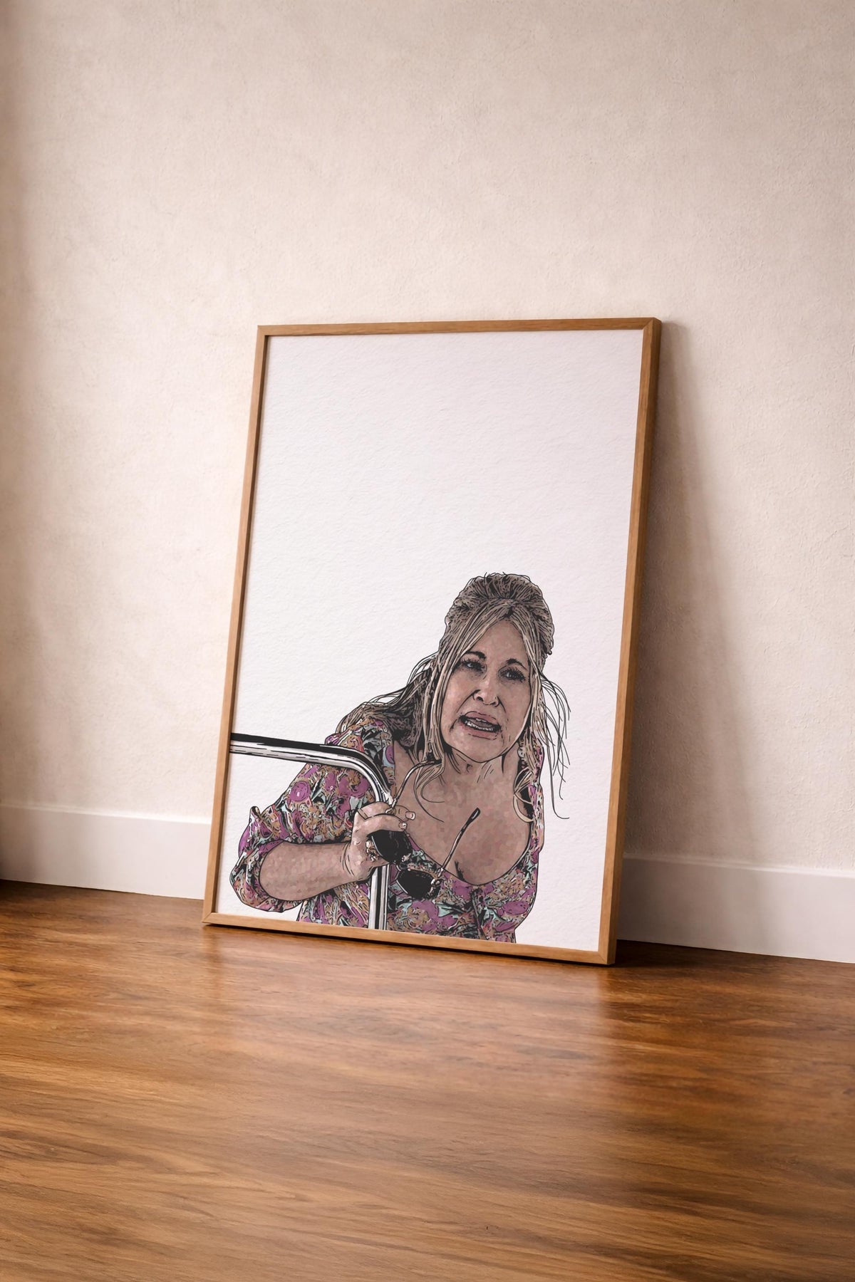 The White Lotus Jennifer Coolidge Portrait Print – Minimalist Tanya McQuoid Giclée Art — image 7