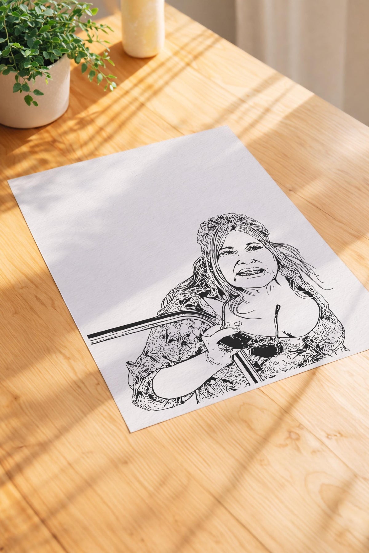 The White Lotus Jennifer Coolidge Portrait Print – Minimalist Tanya McQuoid Giclée Art — image 6