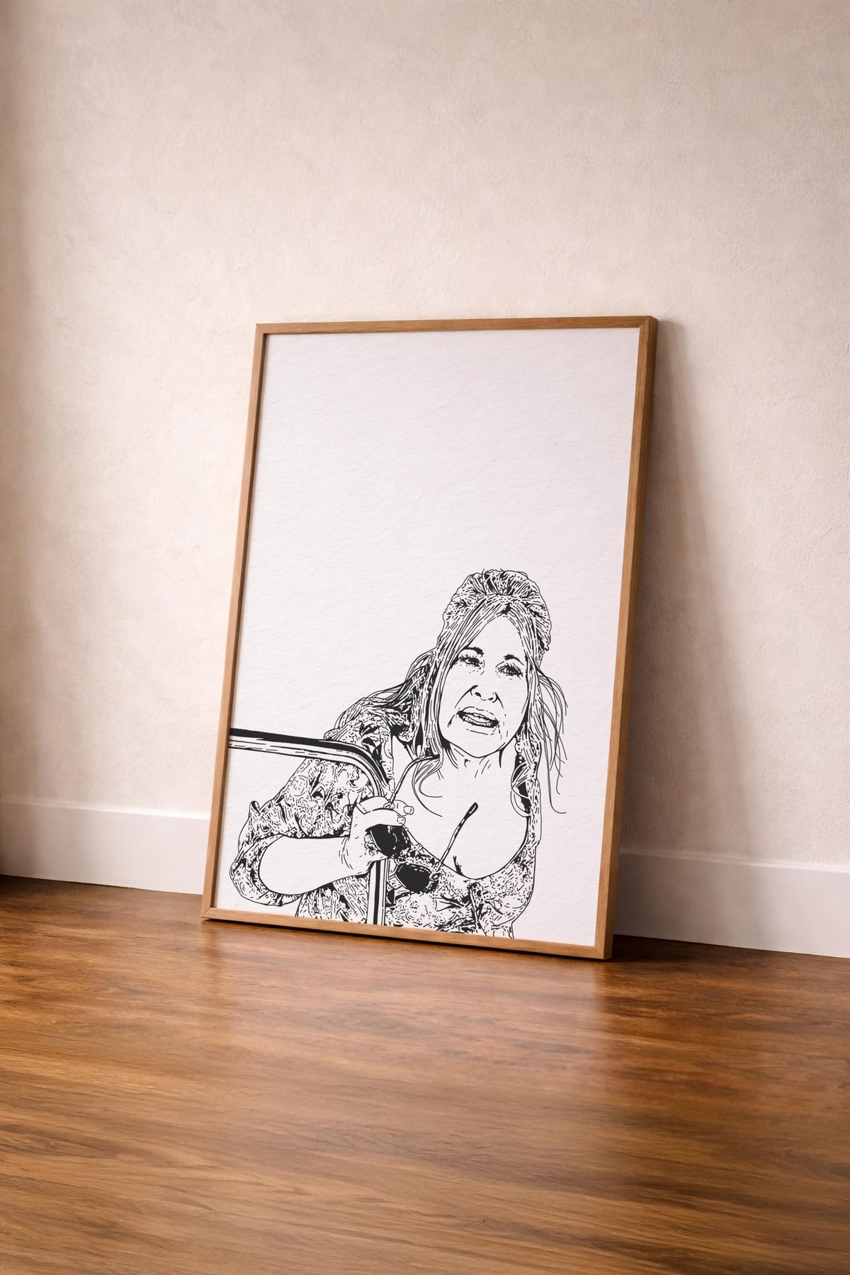 The White Lotus Jennifer Coolidge Portrait Print – Minimalist Tanya McQuoid Giclée Art — image 8