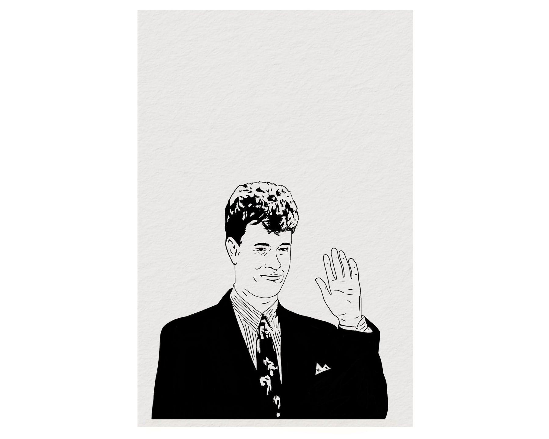 BIG - Tom Hanks - T.Hanks Wave Portrait Print – 80s Movie Minimalist Wall Art, Cult Film Illustration, Zoltar Decor, Giclée Art Print — image 8