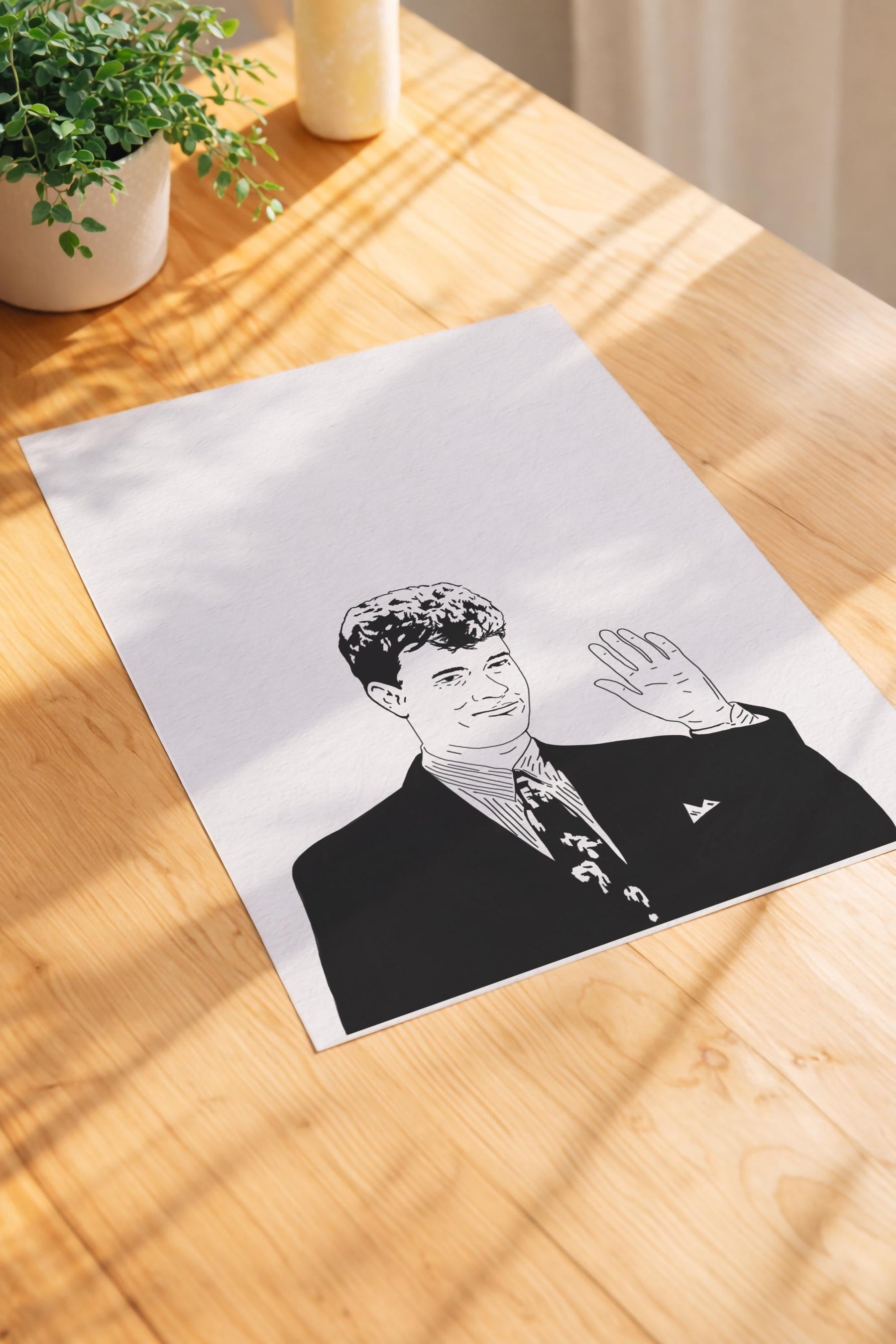 BIG - Tom Hanks - T.Hanks Wave Portrait Print – 80s Movie Minimalist Wall Art, Cult Film Illustration, Zoltar Decor, Giclée Art Print — image 6
