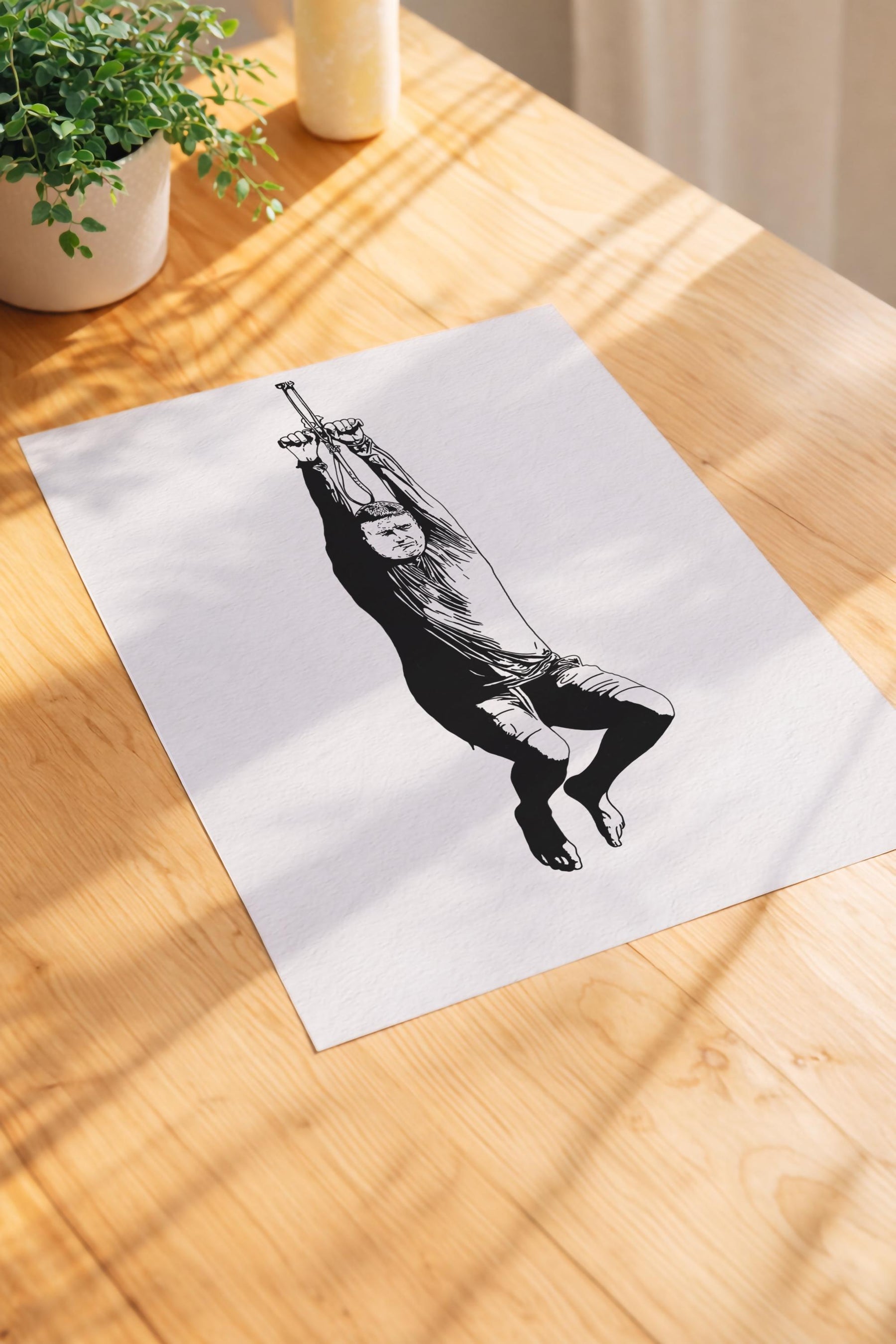 I Think You Should Leave - Tim Robinson - Zip Line Portrait Print – Minimalist TV Comedy Wall Art Illustration Giclée Art Print — image 6
