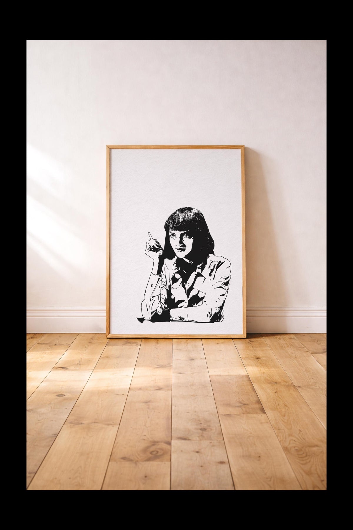 Mia Wallace Pulp Fiction Art Print | Hand-Drawn Film Poster