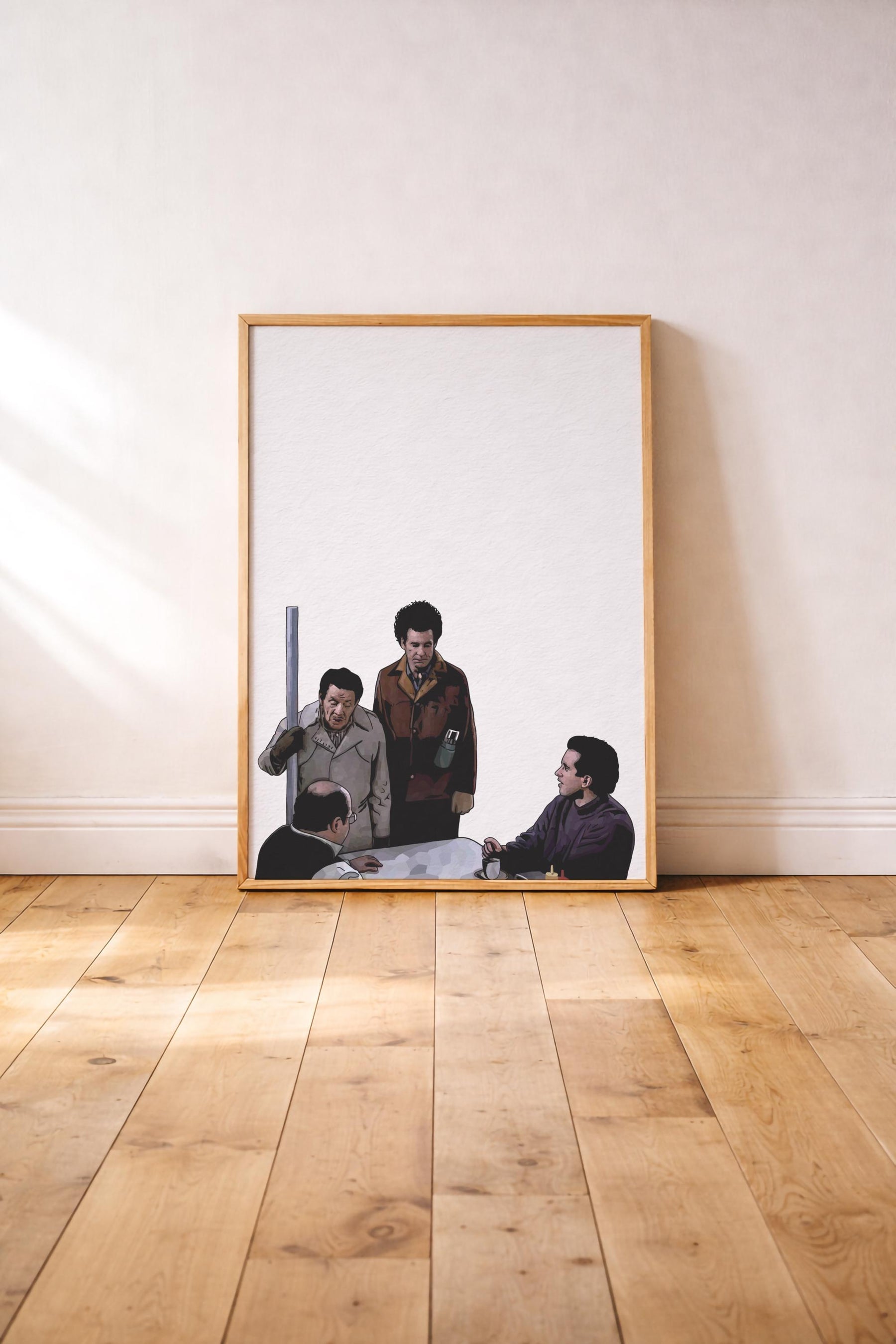Seinfeld Festivus Portrait Print – Frank Costanza Minimalist TV Wall Art, Cult Sitcom Illustration, Diner Scene, Giclée Art Print — image 3