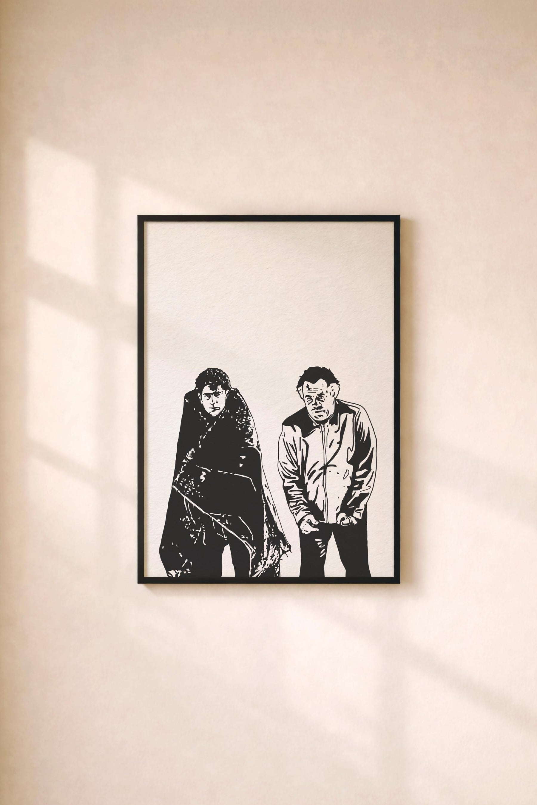 PINE BARRENS - The Sopranos Portrait Print - Minimalist Poster with Paulie & Christopher Hand-Drawn Cult TV Wall Art Giclée Print — image 2