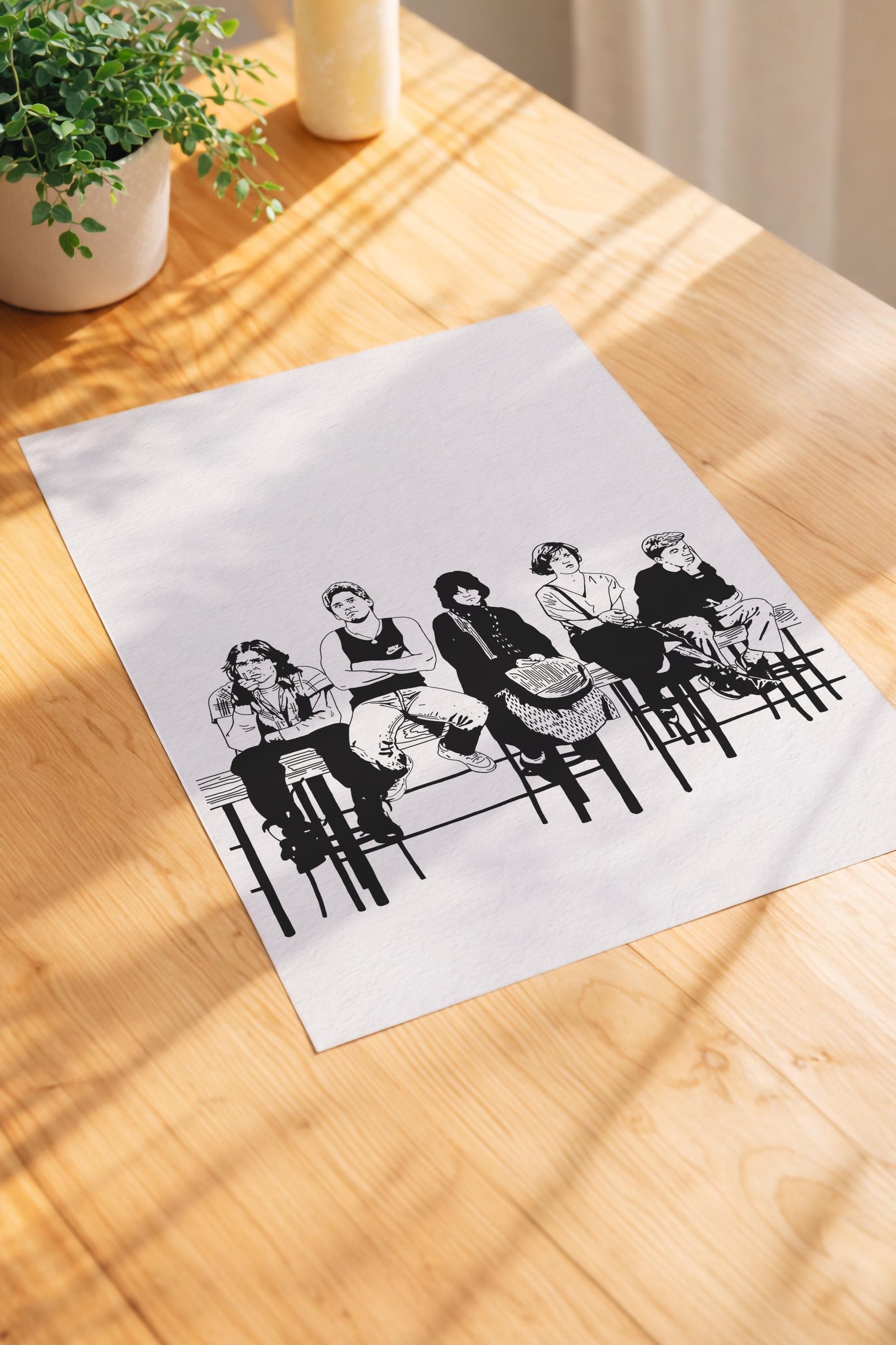 The Breakfast Club Minimalist Art Print – 80s Cult Film Poster, Hand-Drawn Movie Wall Art — image 6