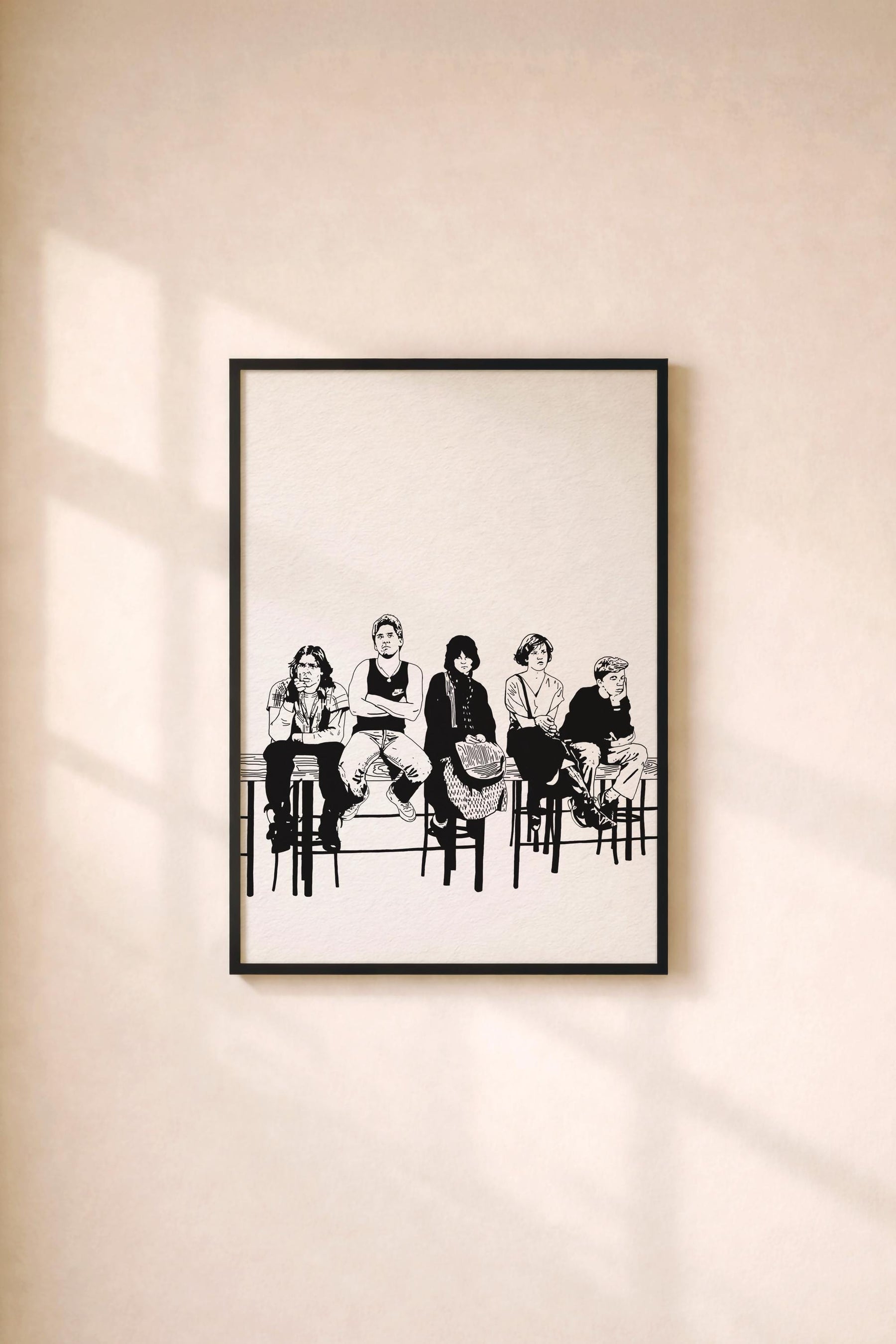The Breakfast Club Minimalist Art Print – 80s Cult Film Poster, Hand-Drawn Movie Wall Art — image 2