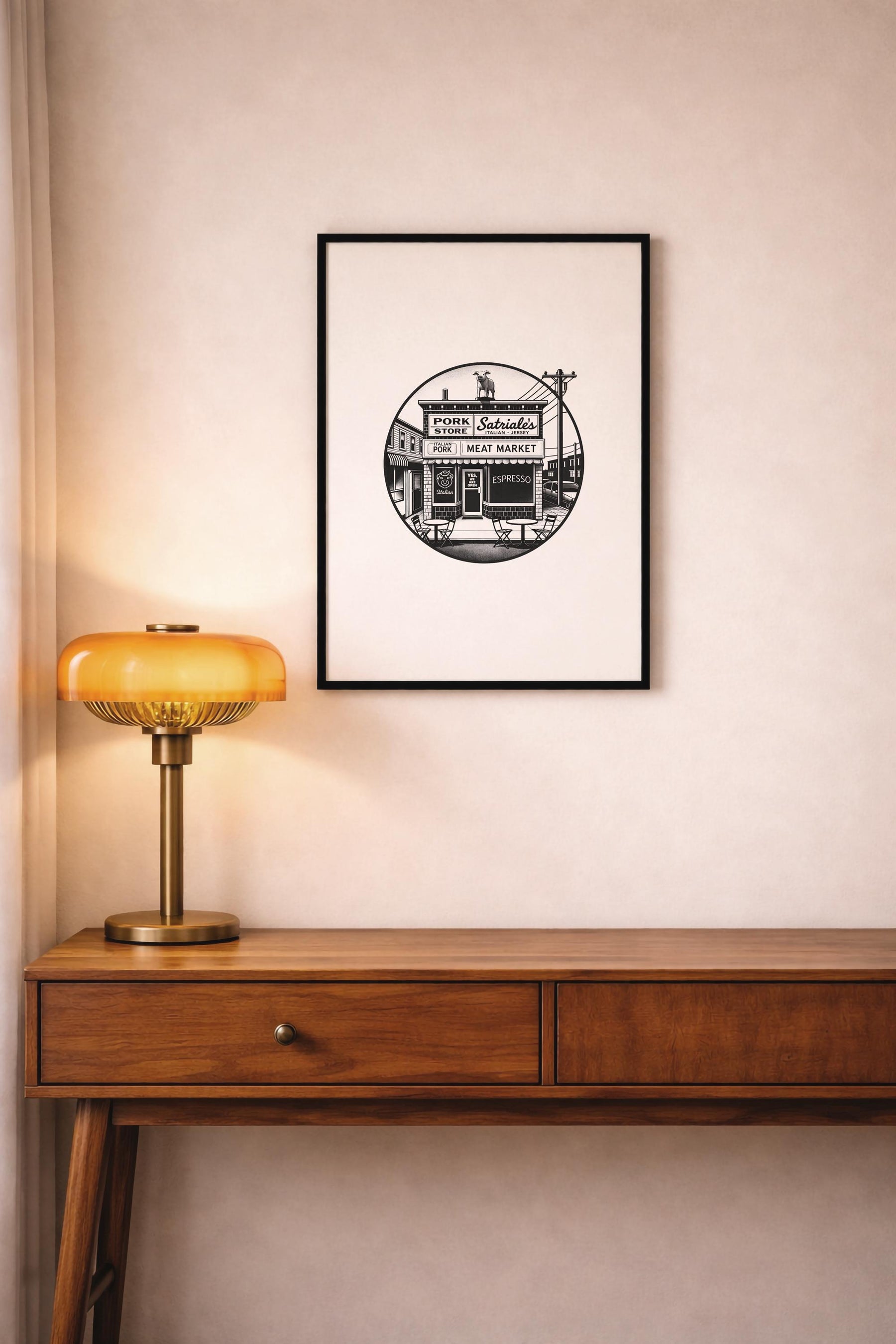 Satriale’s Pork Store Art Print – Minimalist Sopranos TV Wall Art (Giclée) — image 4