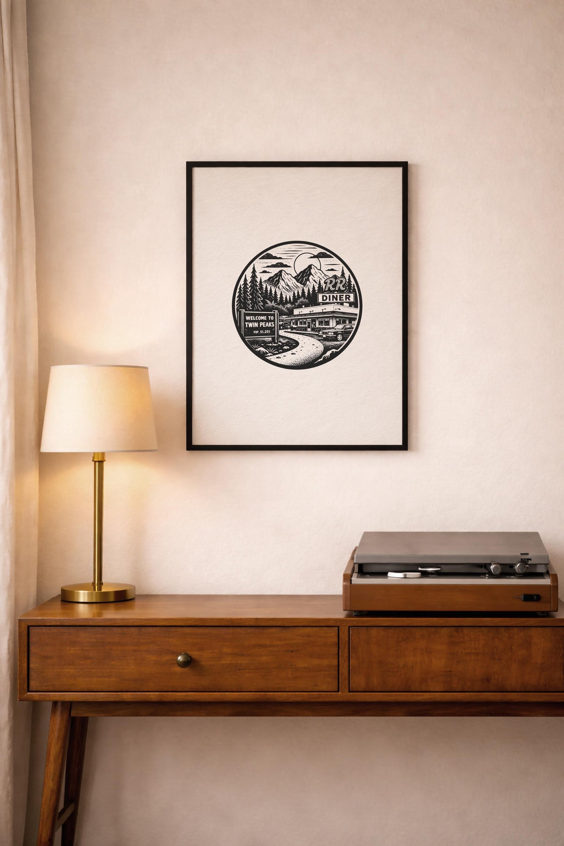 Twin Peaks RR Diner Minimalist Art Print – Giclée TV Wall Décor — image 9
