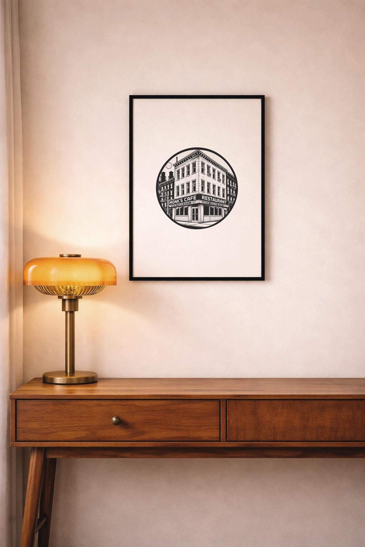 Seinfeld Monk’s Café Art Print – Minimalist TV Wall Art, Giclée Print — image 6