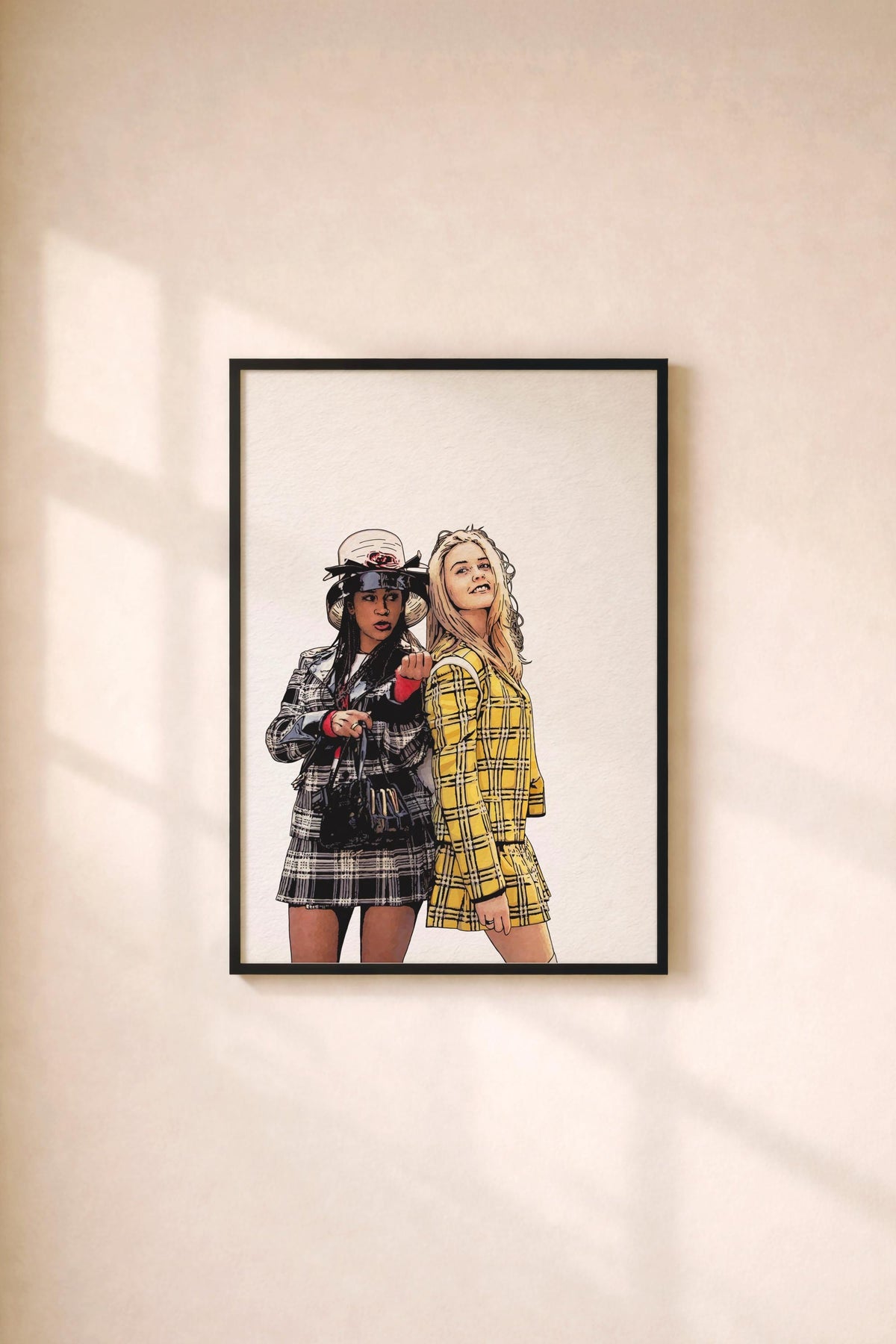 Clueless Cher & Dionne 90s Fashion Film Portrait Illustration – Giclée Wall Art Print