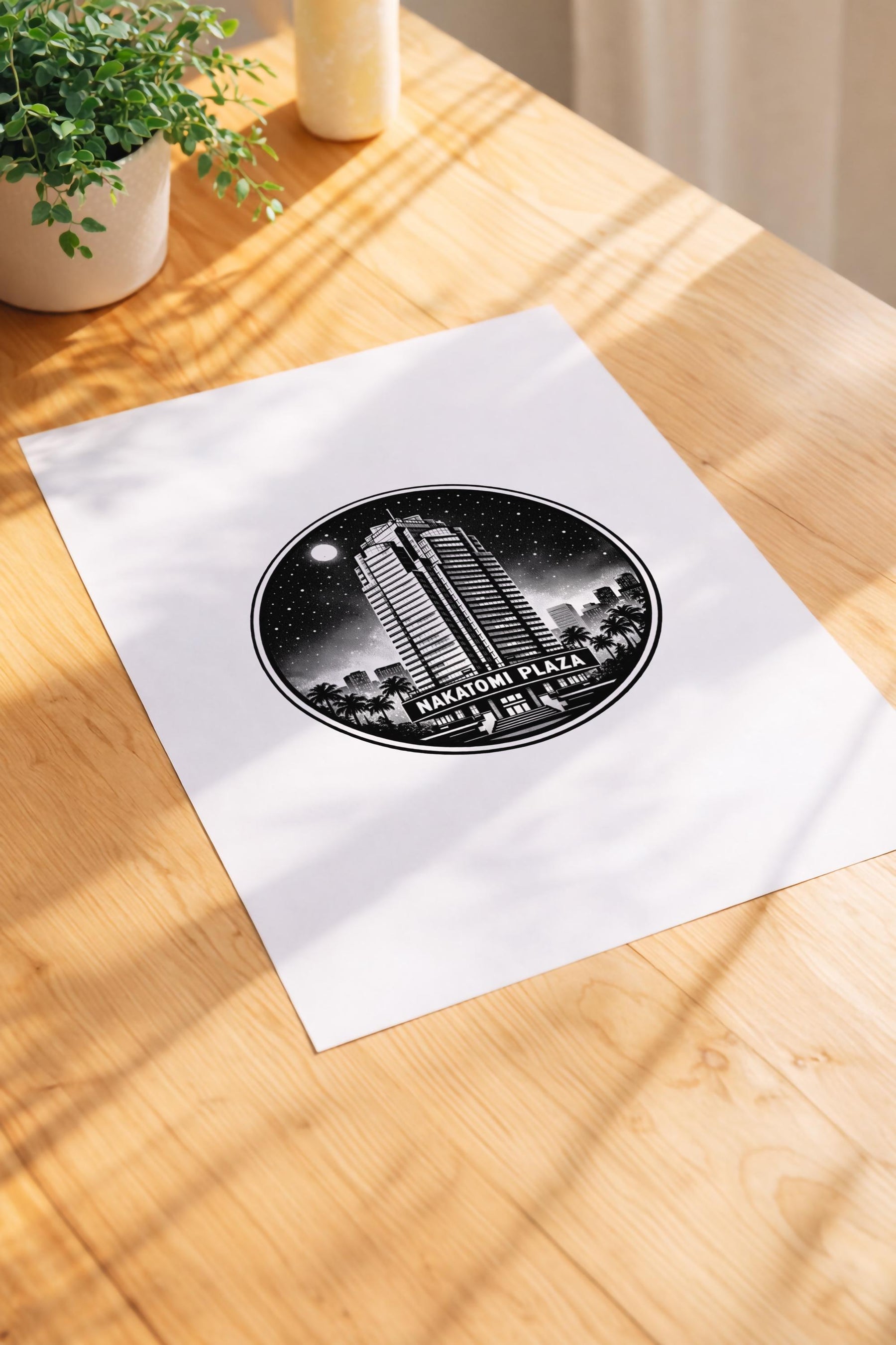Die Hard Nakatomi Plaza Print – Minimalist Movie Location Poster — image 3