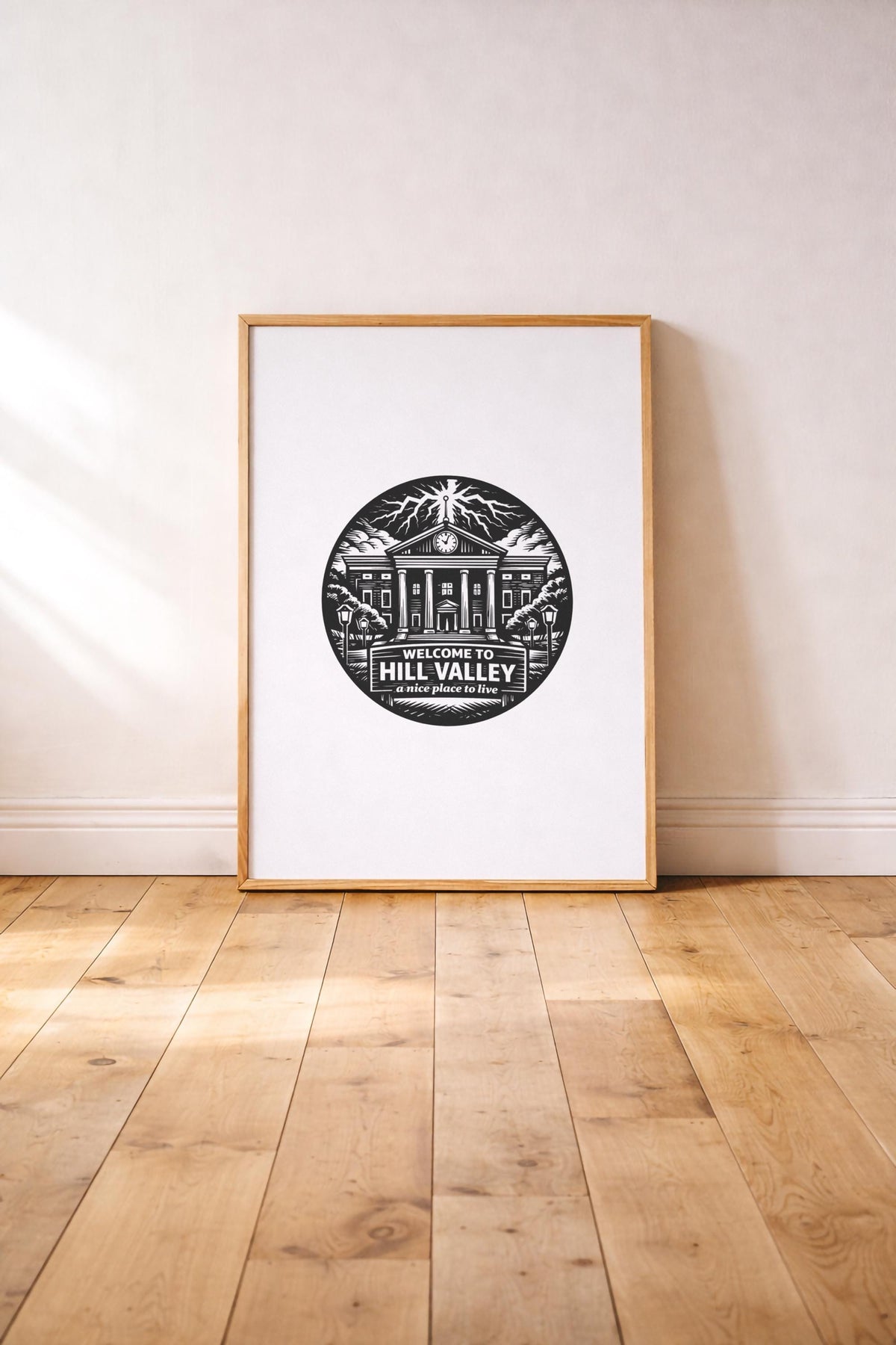 Back to the Future Hill Valley Art Print | Movie Location Poster
