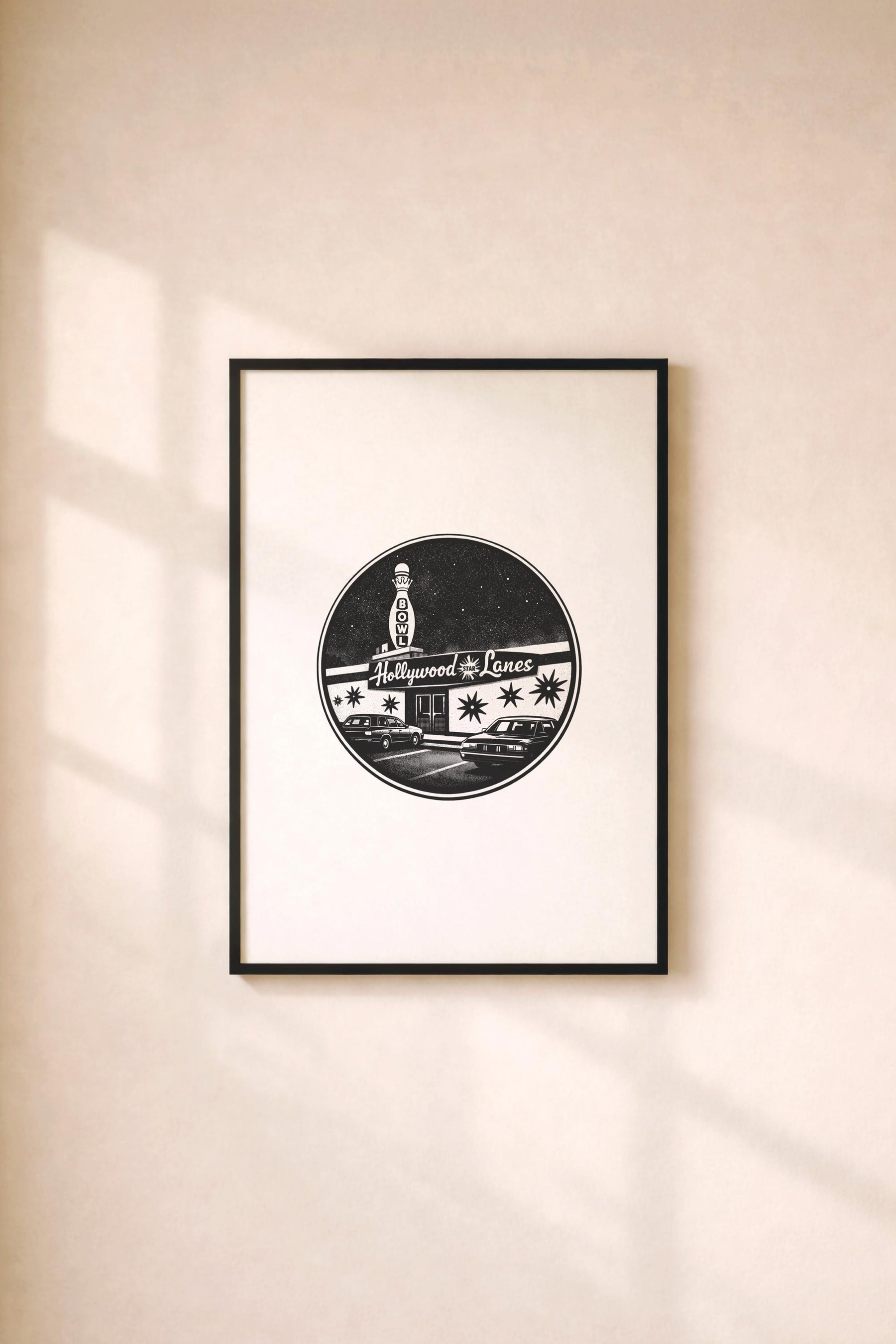 The Big Lebowski Hollywood Star Lanes Print – Movie Location Poster