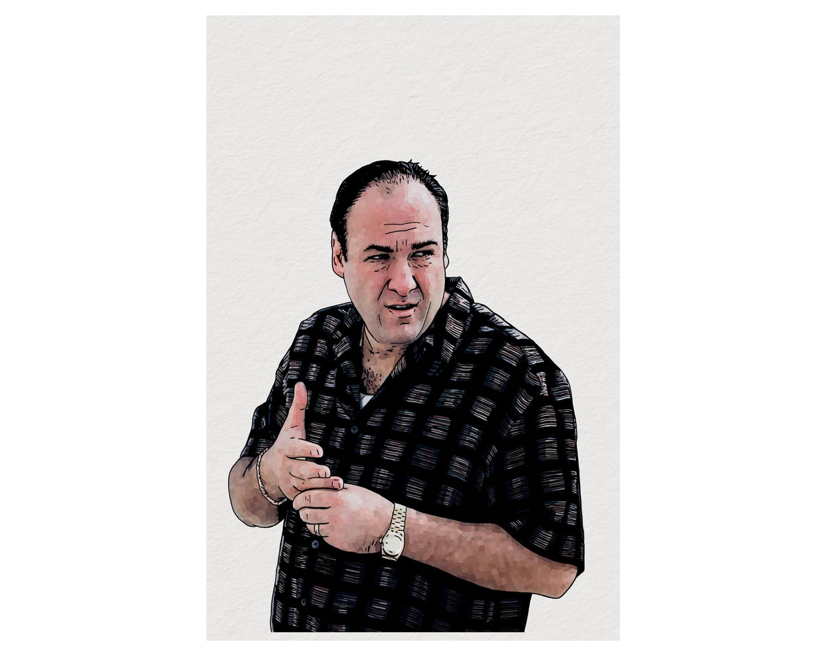 The Sopranos – Tony Soprano Portrait Wall Art Print — image 7