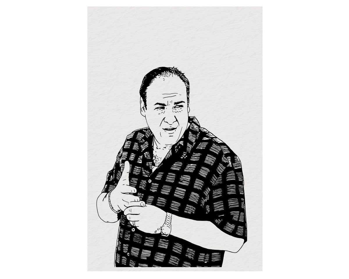 The Sopranos – Tony Soprano Portrait Wall Art Print — image 8