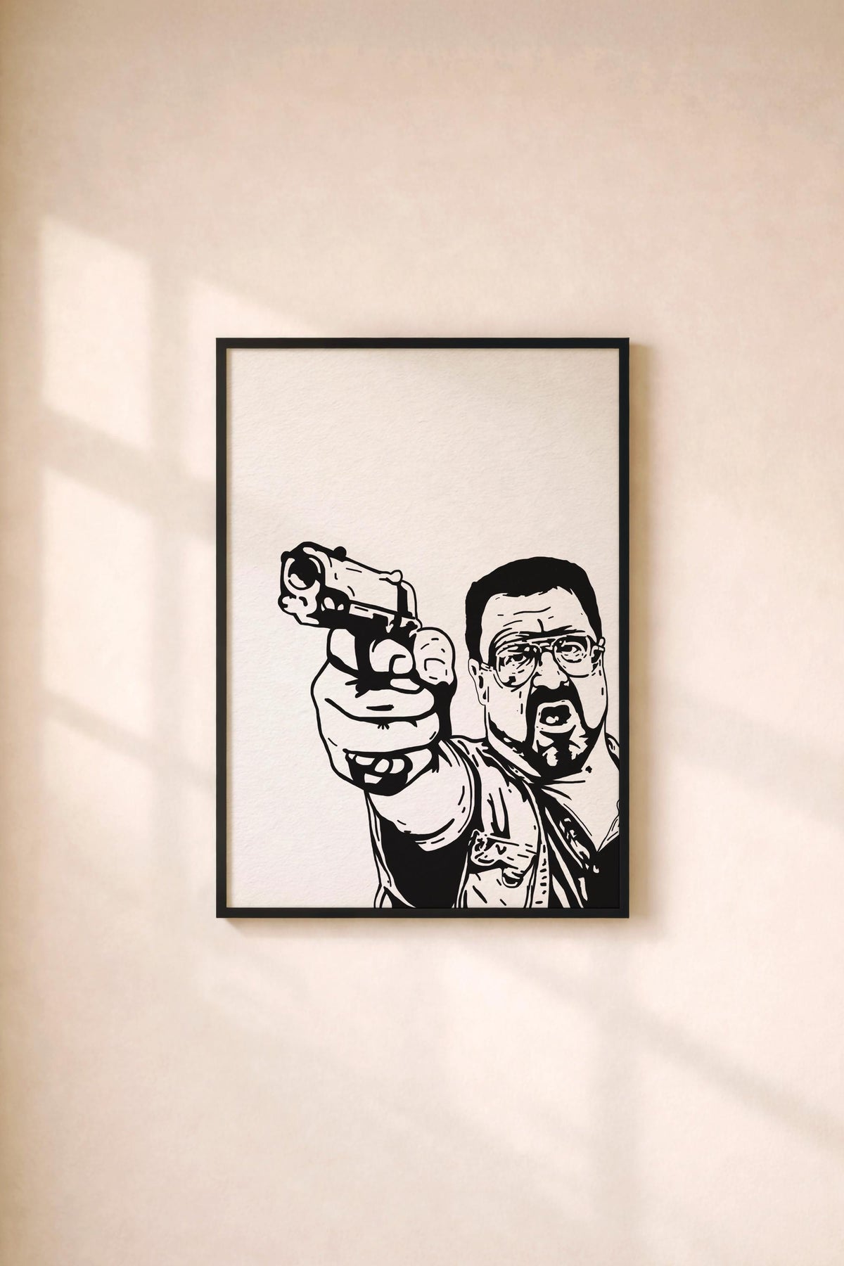The Big Lebowski Walter Sobchak Art Print – Hand-Drawn Movie Poster