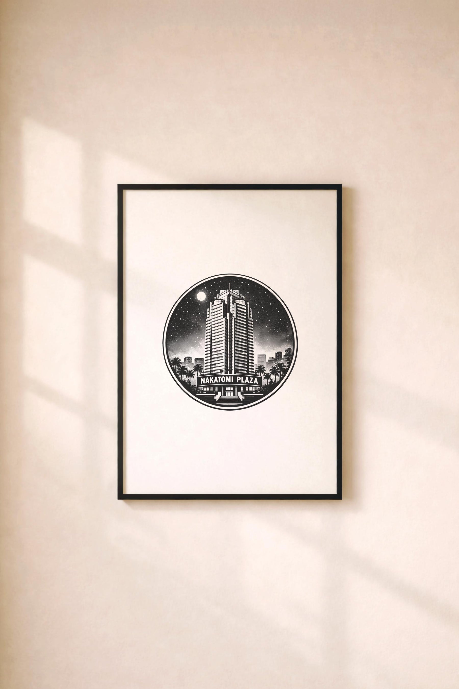 Die Hard Nakatomi Plaza Print – Minimalist Movie Location Poster