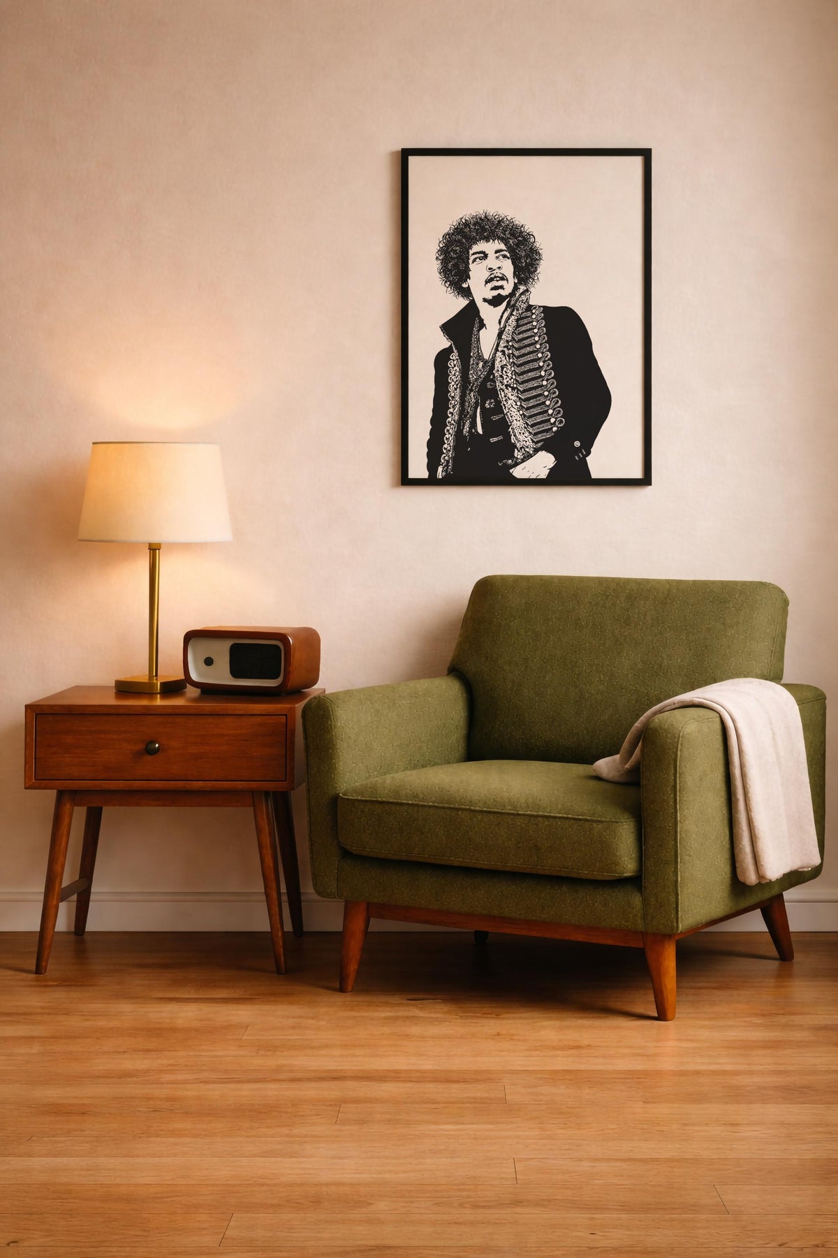 Jimi Hendrix Portrait Giclée Print – Minimalist Music Icon Wall Art — image 10