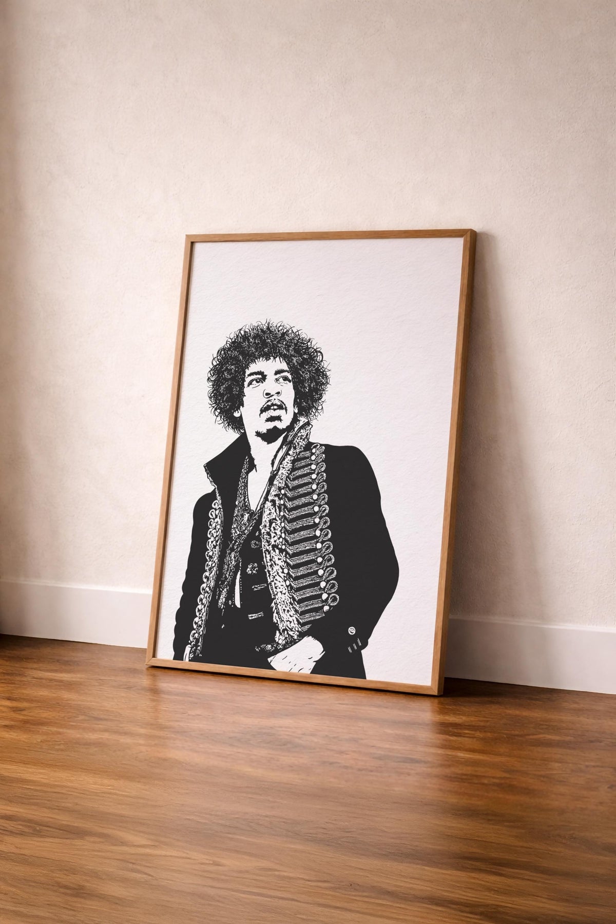 Jimi Hendrix Portrait Giclée Print – Minimalist Music Icon Wall Art — image 6