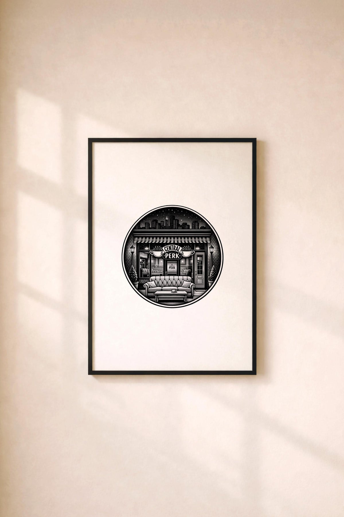 Friends Central Perk Minimalist Art Print – Giclée TV Wall Décor