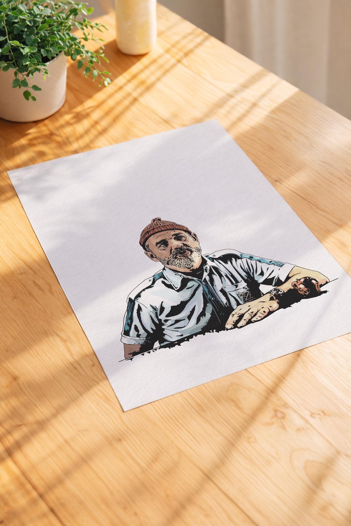 Bill Murray - The Life Aquatic With Steve Zissou Art Print – Wes Anderson Film Poster, Hand-Drawn Wall Art — image 5