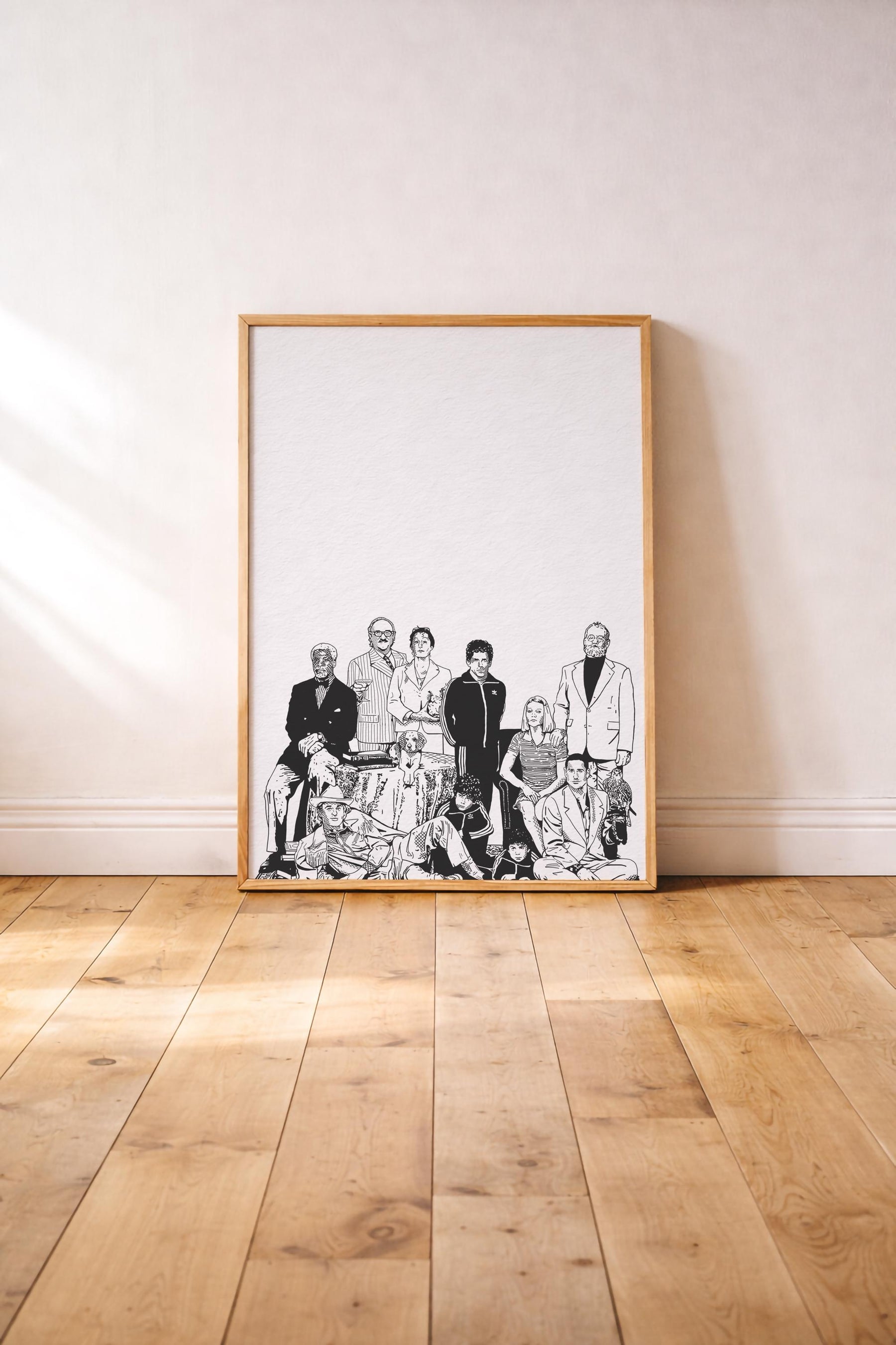 The Royal Tenenbaums Portrait Print - Wes Anderson Hand-Drawn Film Art Giclée Movie Poster — image 2