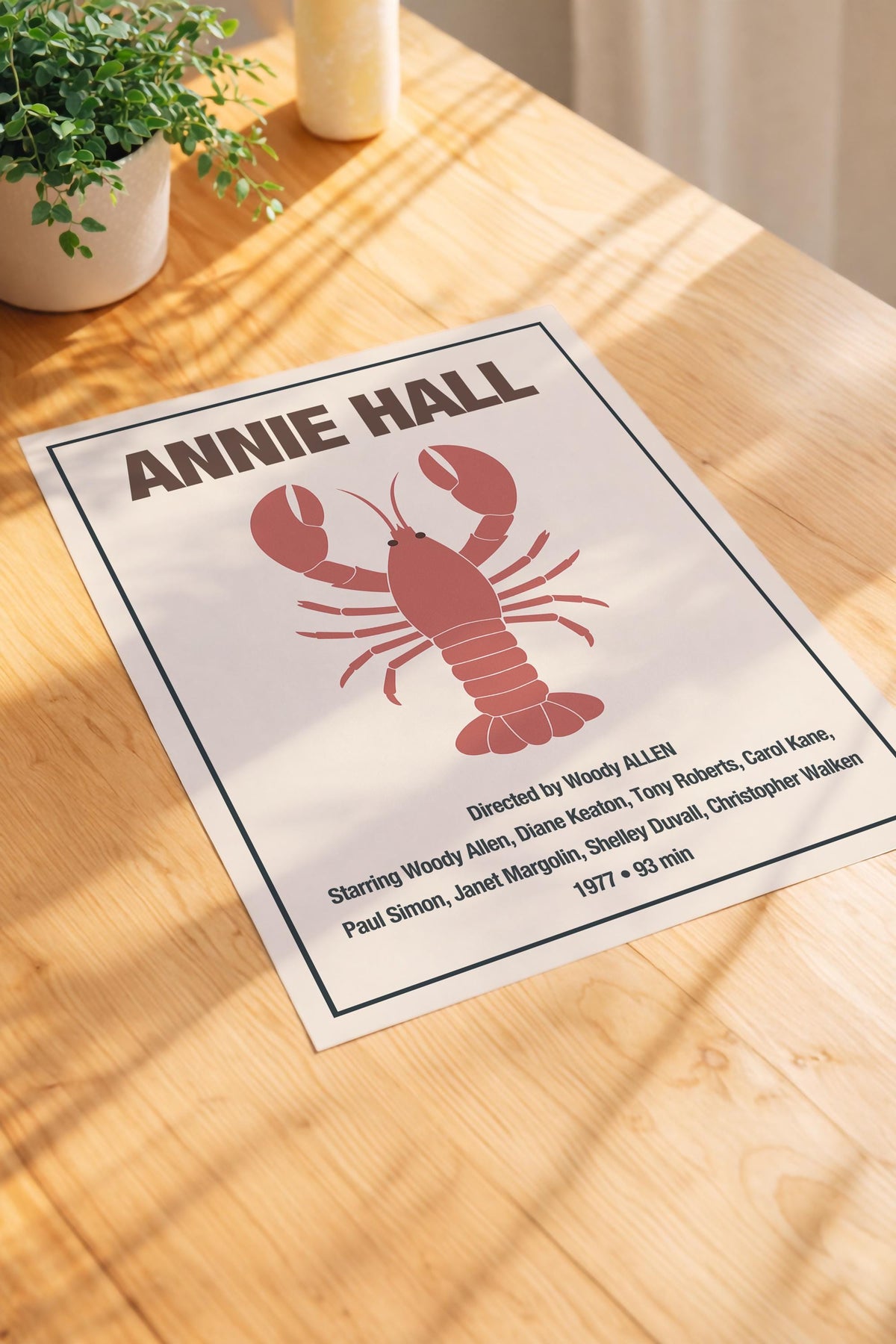 Annie Hall Lobster Minimalist Movie Poster – Classic Film Wall Art — image 3