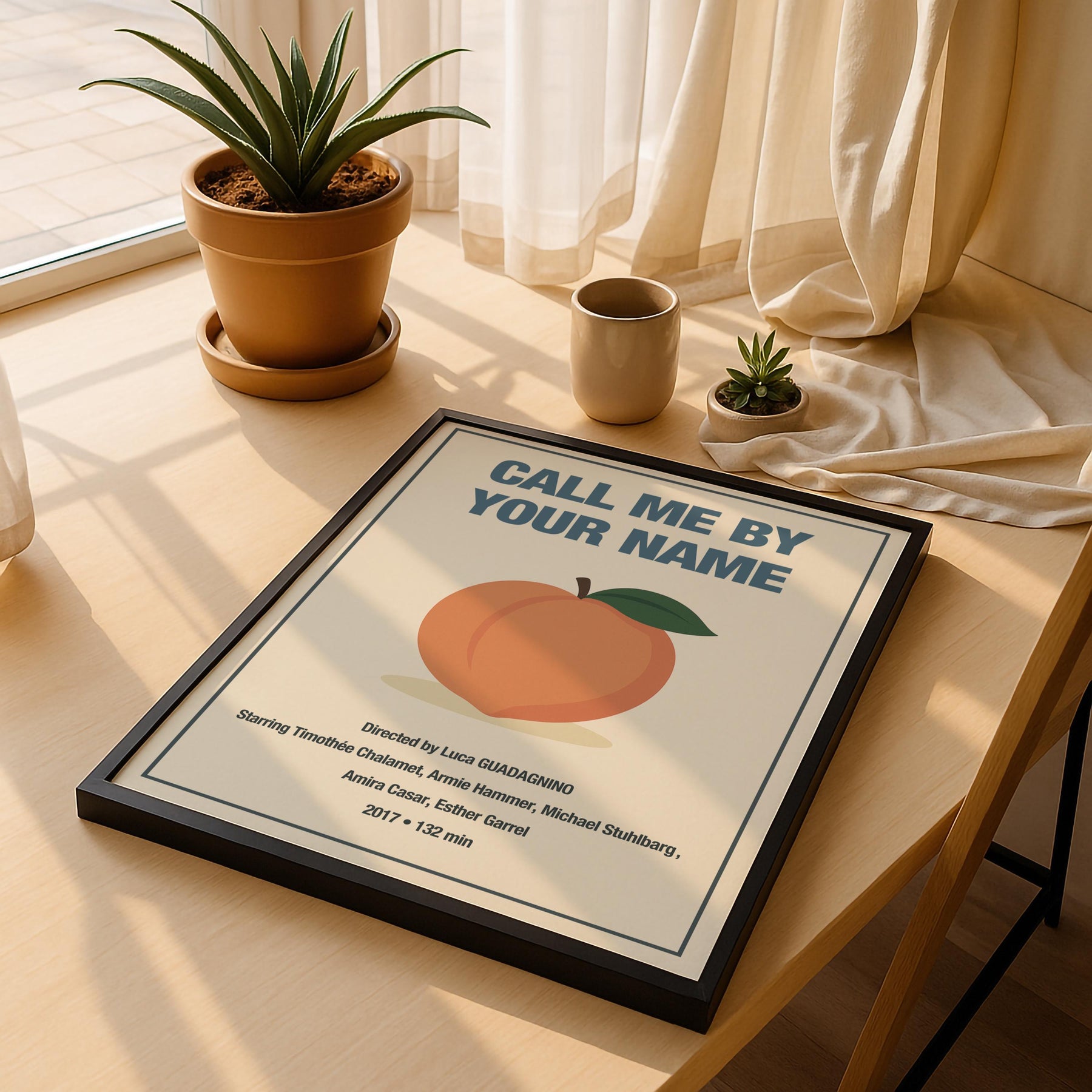 Call Me By Your Name Minimalist Movie Poster – Peach Film Wall Art — image 5